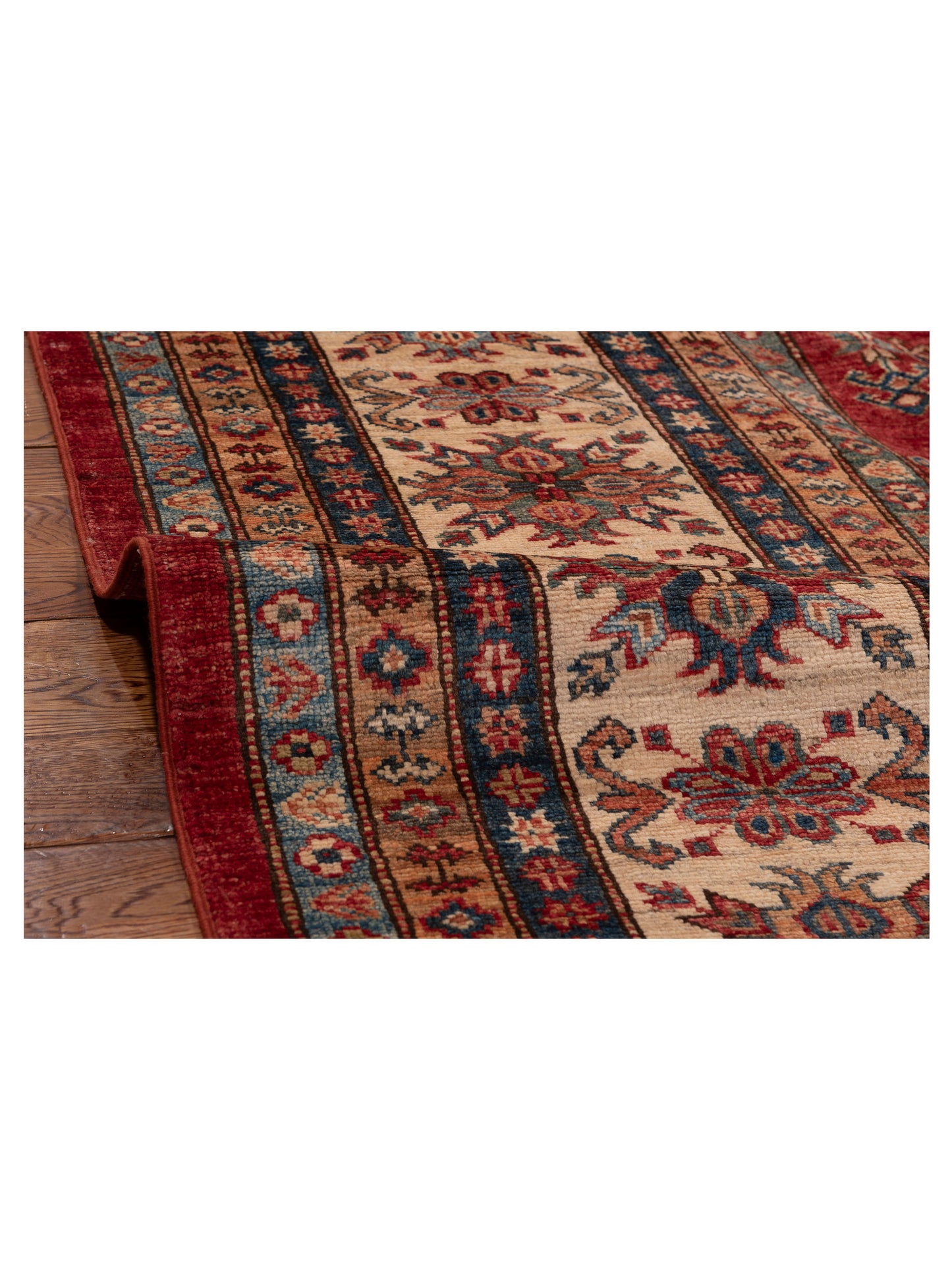 Artisan Kazak 152001 Red Ivory 8.6x11.7 Hand Knotted Rug
