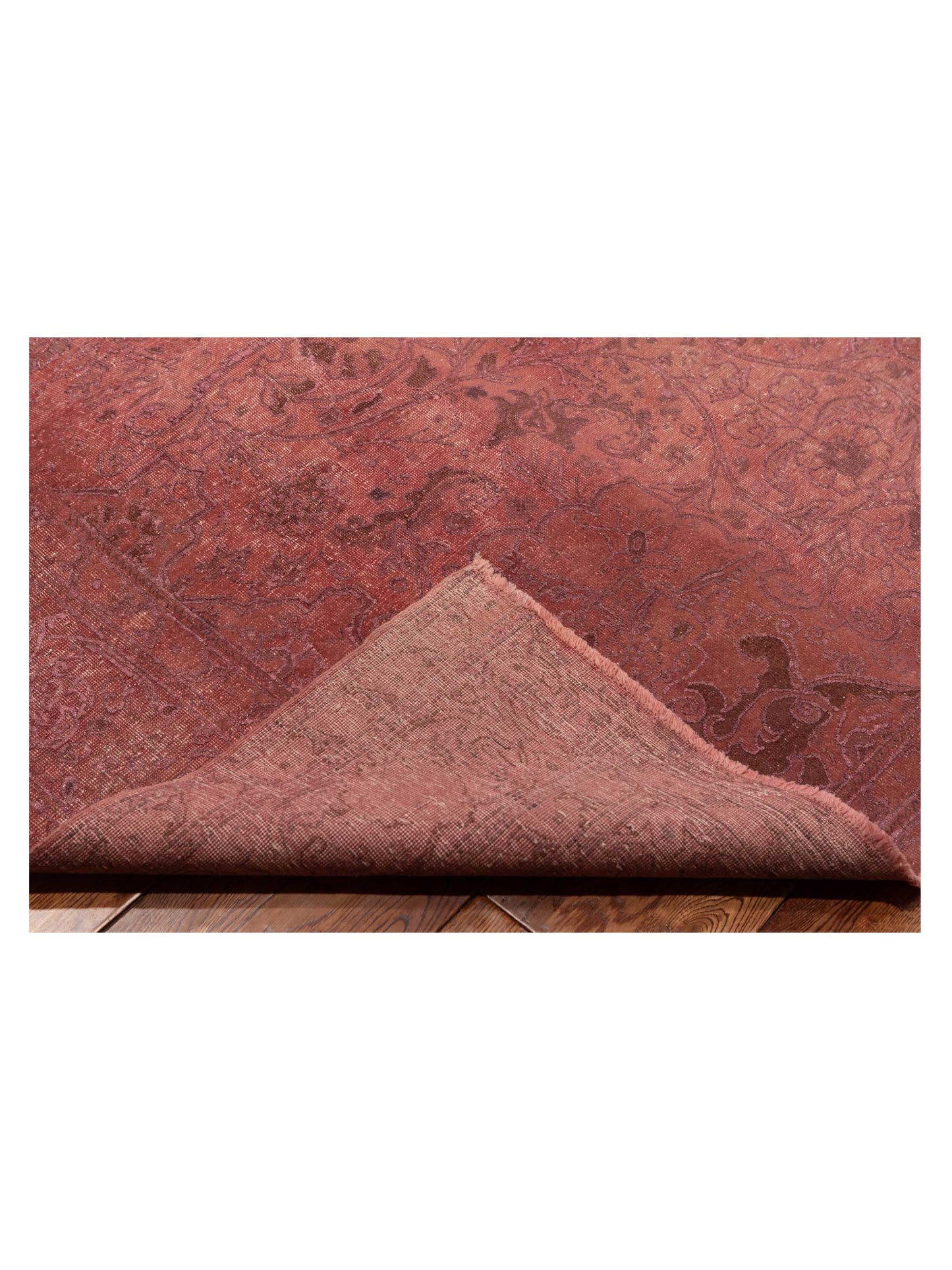 Vintage 147827 Pink Pink 6.6x9.4 Hand Knotted Rug