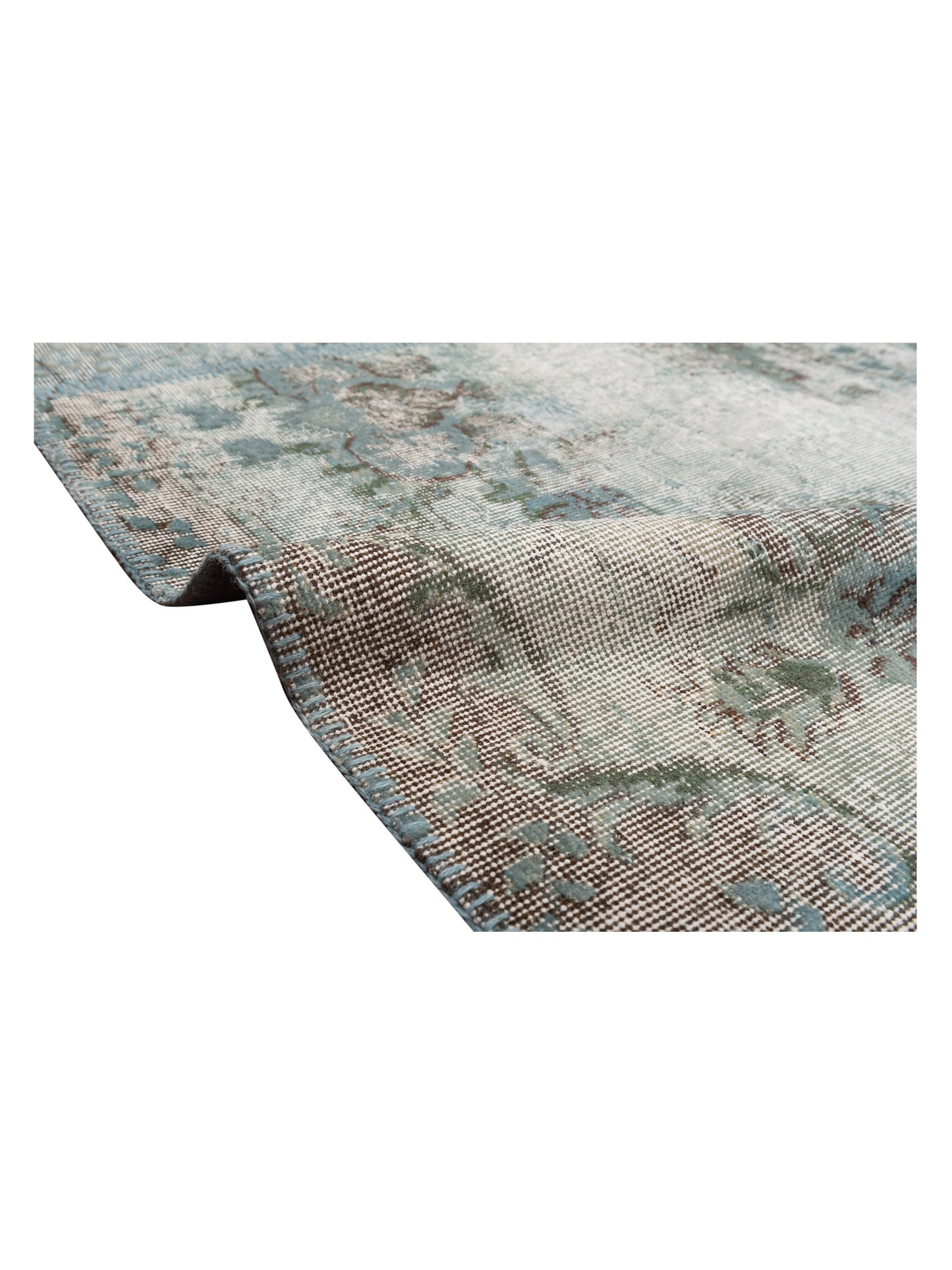 Turkish Vestige Patchwork 130972 Blue 10x13.10 Hand Knotted Rug