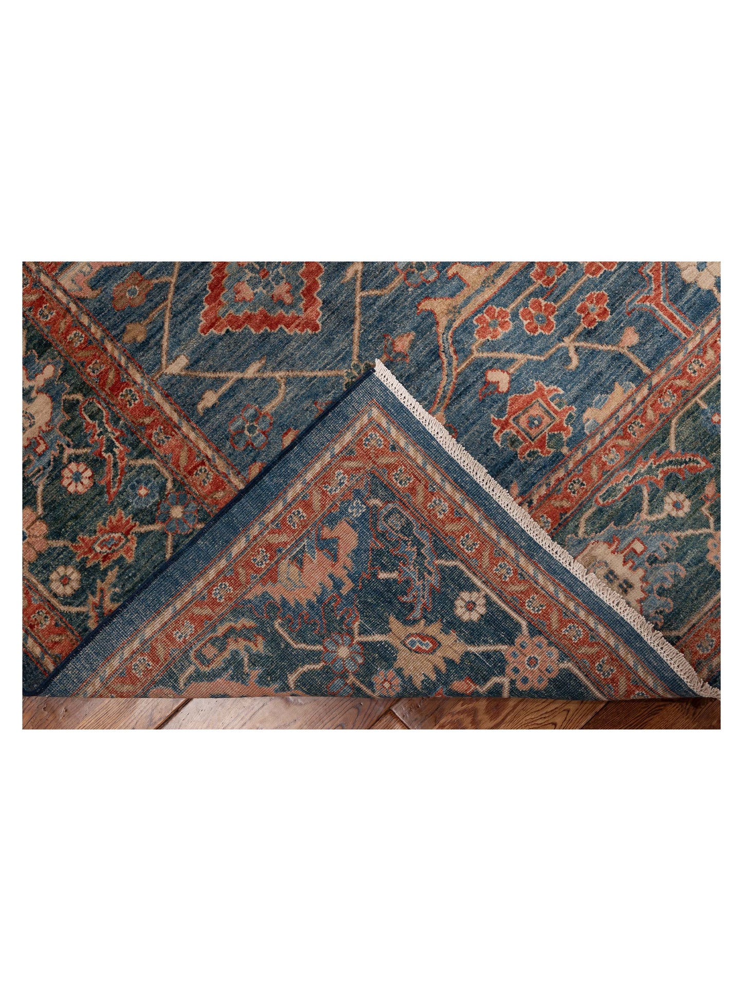 Sultan 153742 Blue Green 8.2x9.8 Hand Knotted Rug