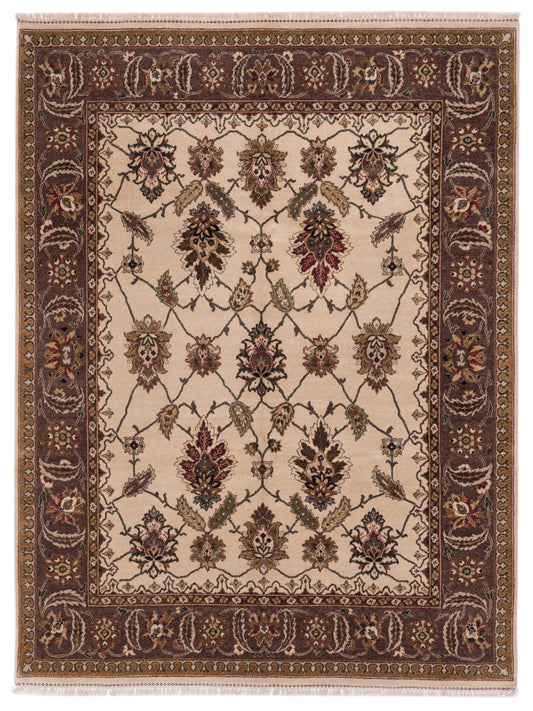 Rajpur Jahan  Ivory Purple Traditional
