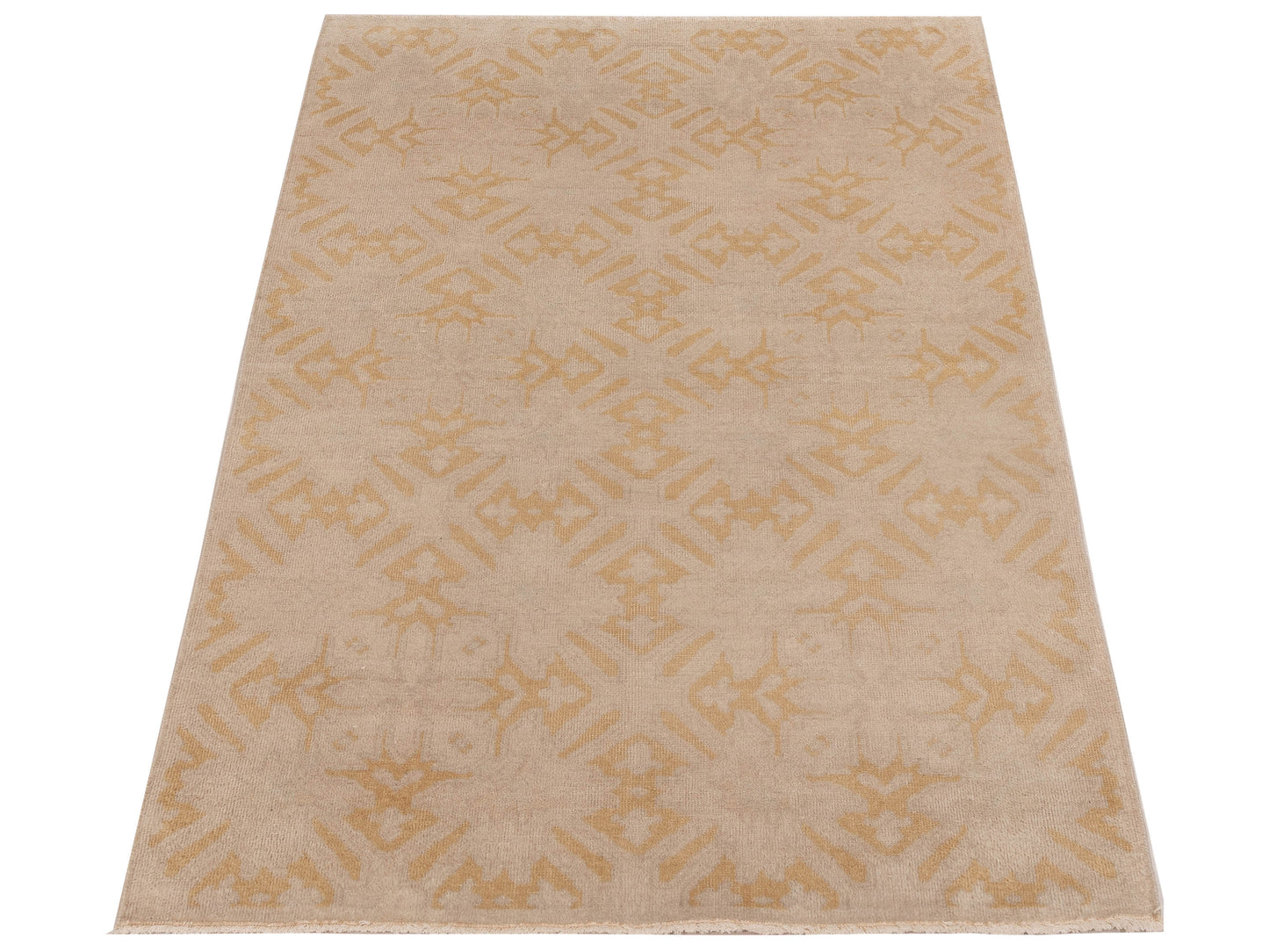 Evren 122192 Silver Gold 4x6 Hand Knotted Rug
