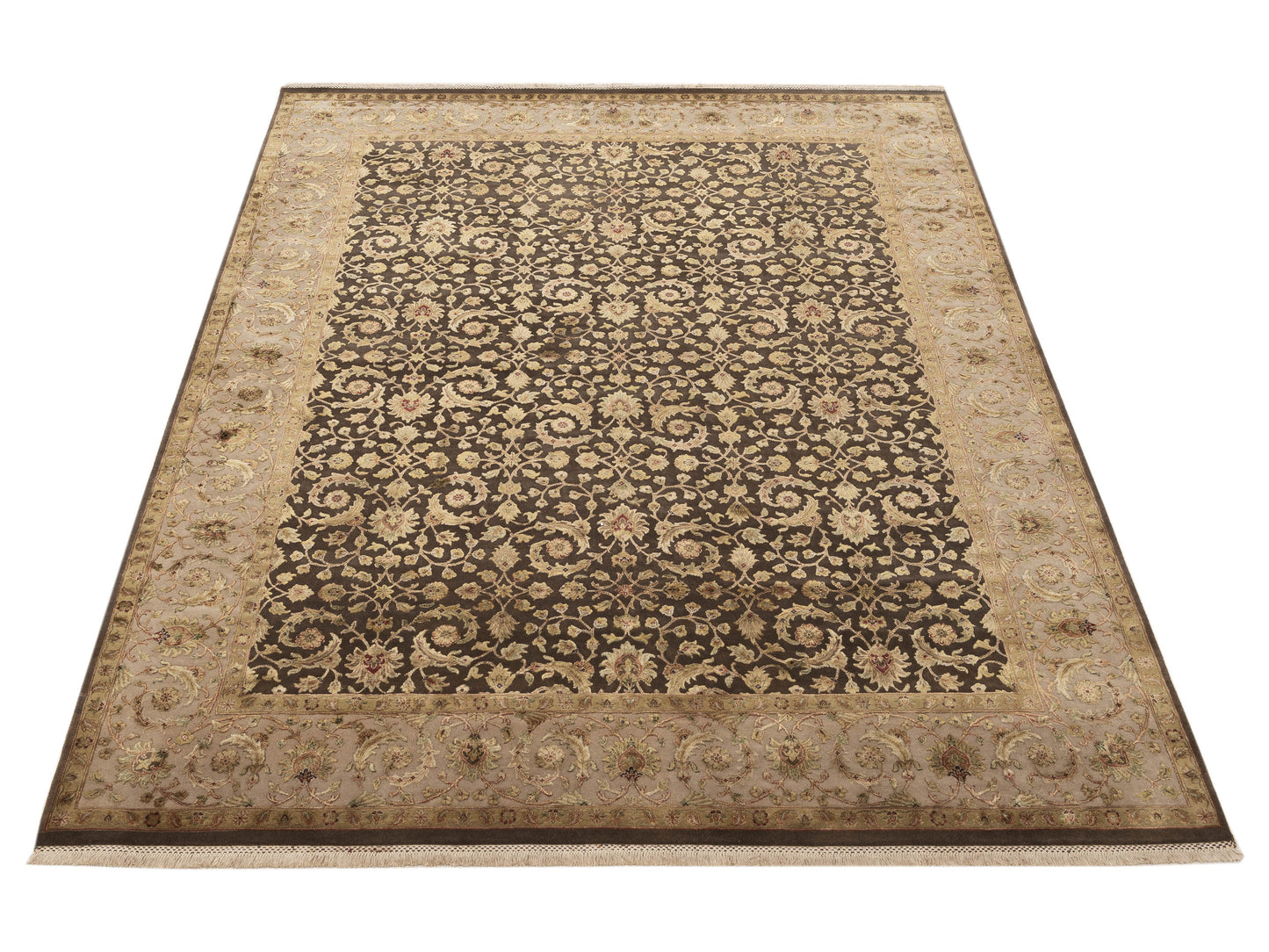 Imperial Silk 153477 Ivory Ivory 8x10 Hand Knotted Rug