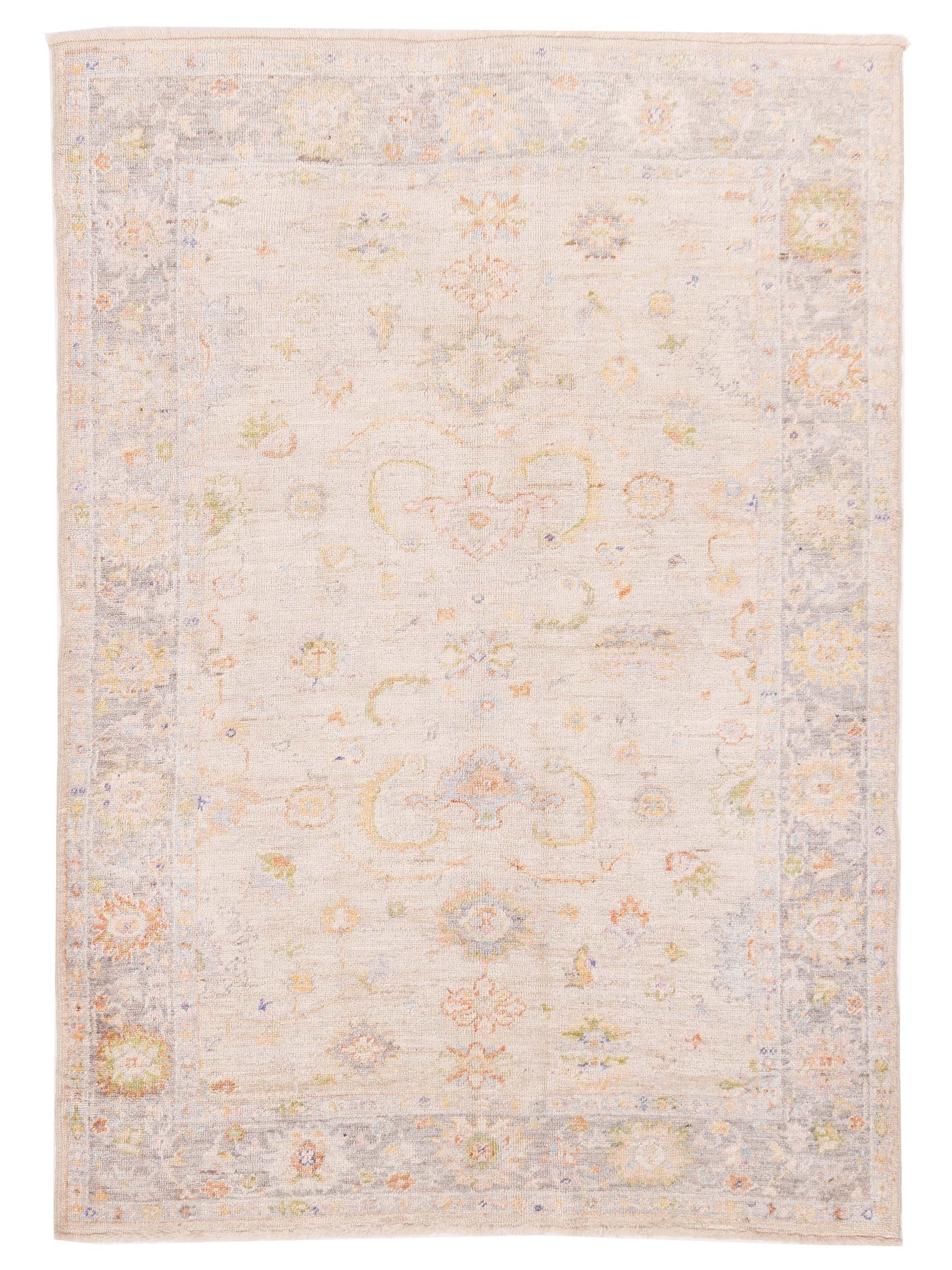 Anadol Angora Oushak  Ivory Charcoal Traditional