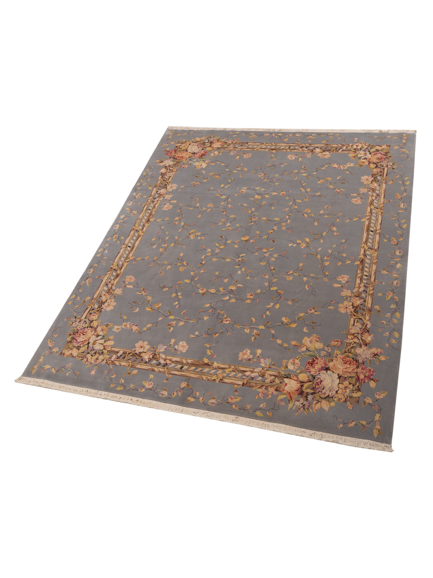 Magnolia 98425 Gray Gray 7.10x9.10 Hand Knotted Rug