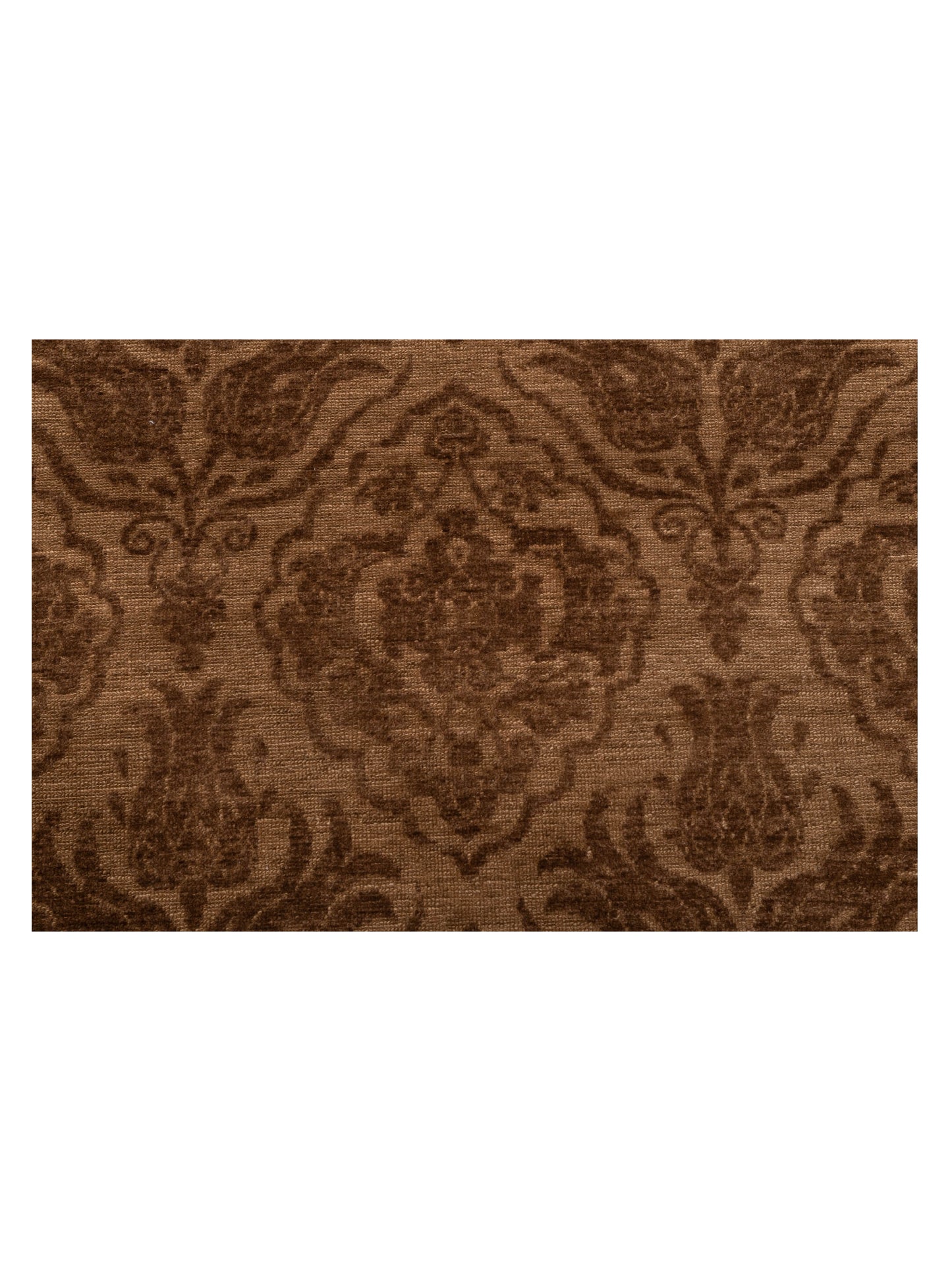 Defne Tulip Brown Dark Brown 8.3x9.1 Hand Knotted Rug