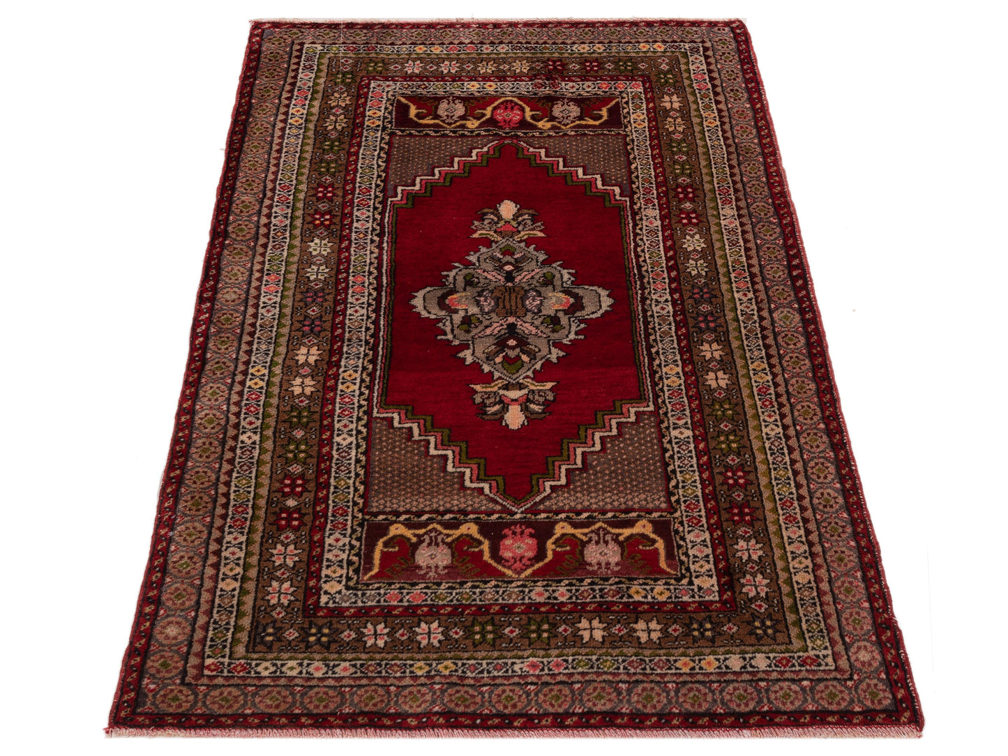 Old Anatolian 134335 Multi 3.4x4.11 Hand Knotted Rug