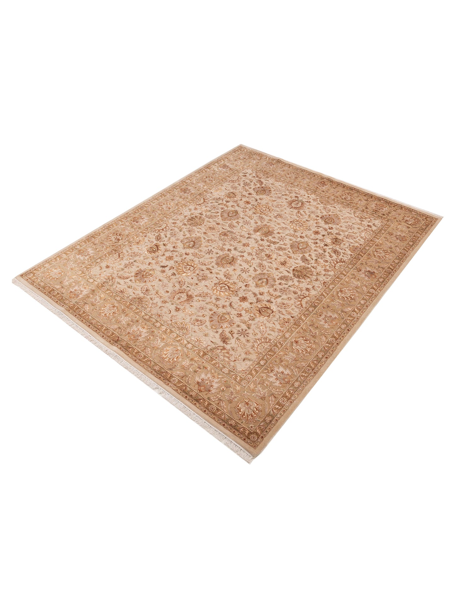 Imperial Silk 153363 Beige Cream 8.2x10 Hand Knotted Rug