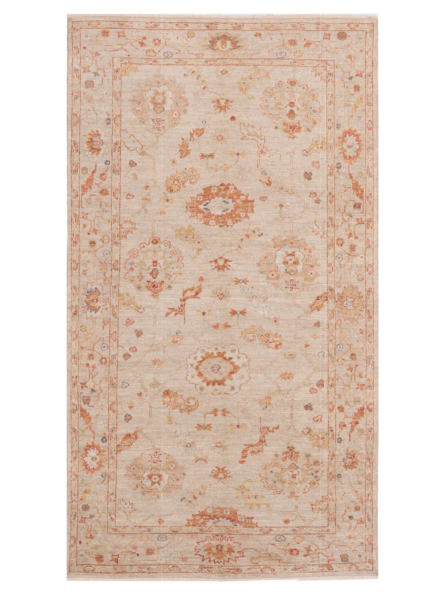 Anadol Angora Oushak  Ivory Silver Traditional