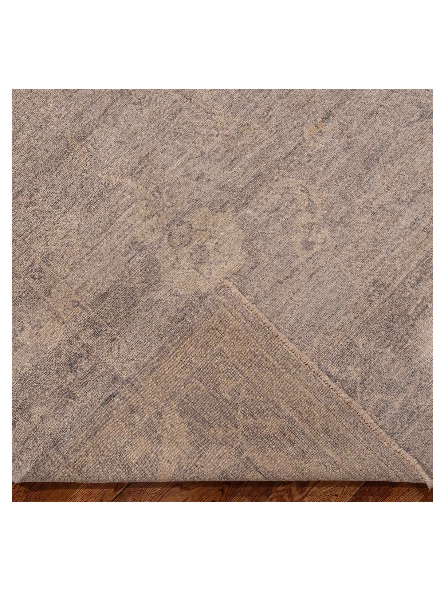 Angora Oushak 156174 Gray Gray 7.11x9.9 Hand Knotted Rug