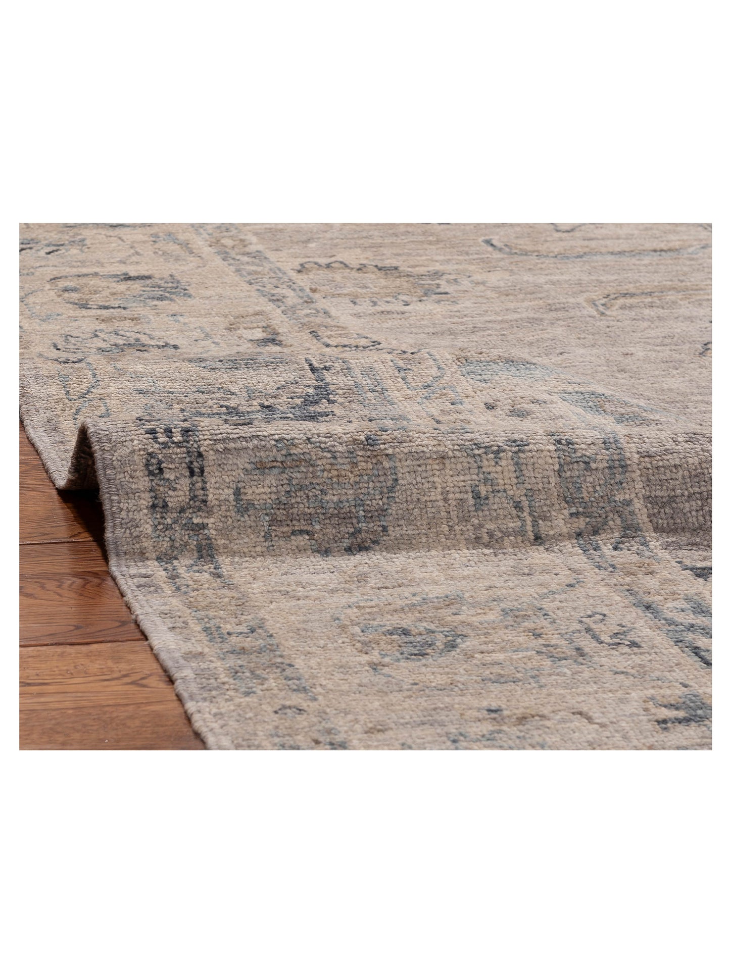 Angora Oushak 156156 Gray Silver 9.1x11.11 Hand Knotted Rug