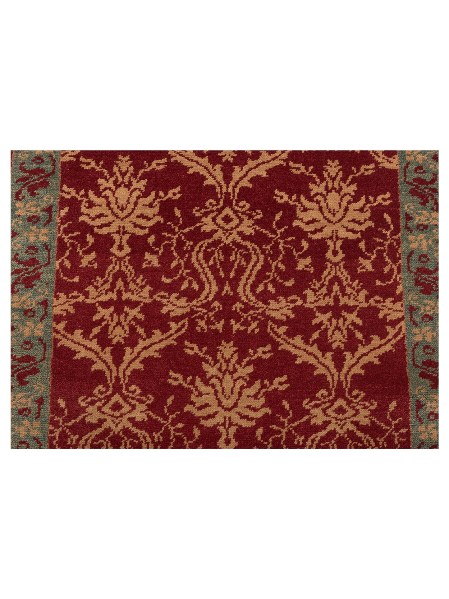 Antique Loom 104497 Red Blue 2.6x8.2 Hand Knotted Rug