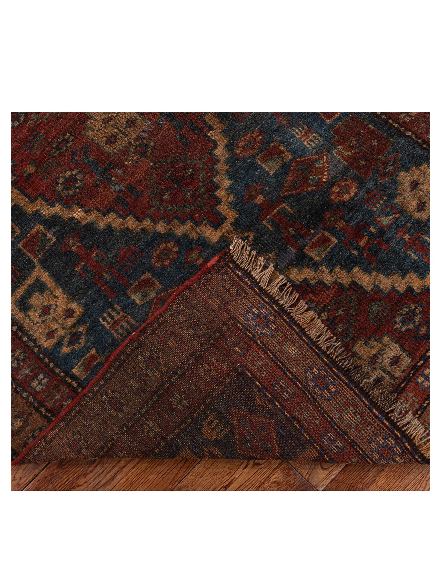 Old Anatolian 118720 Blue Brown 4x6 Hand Knotted Rug