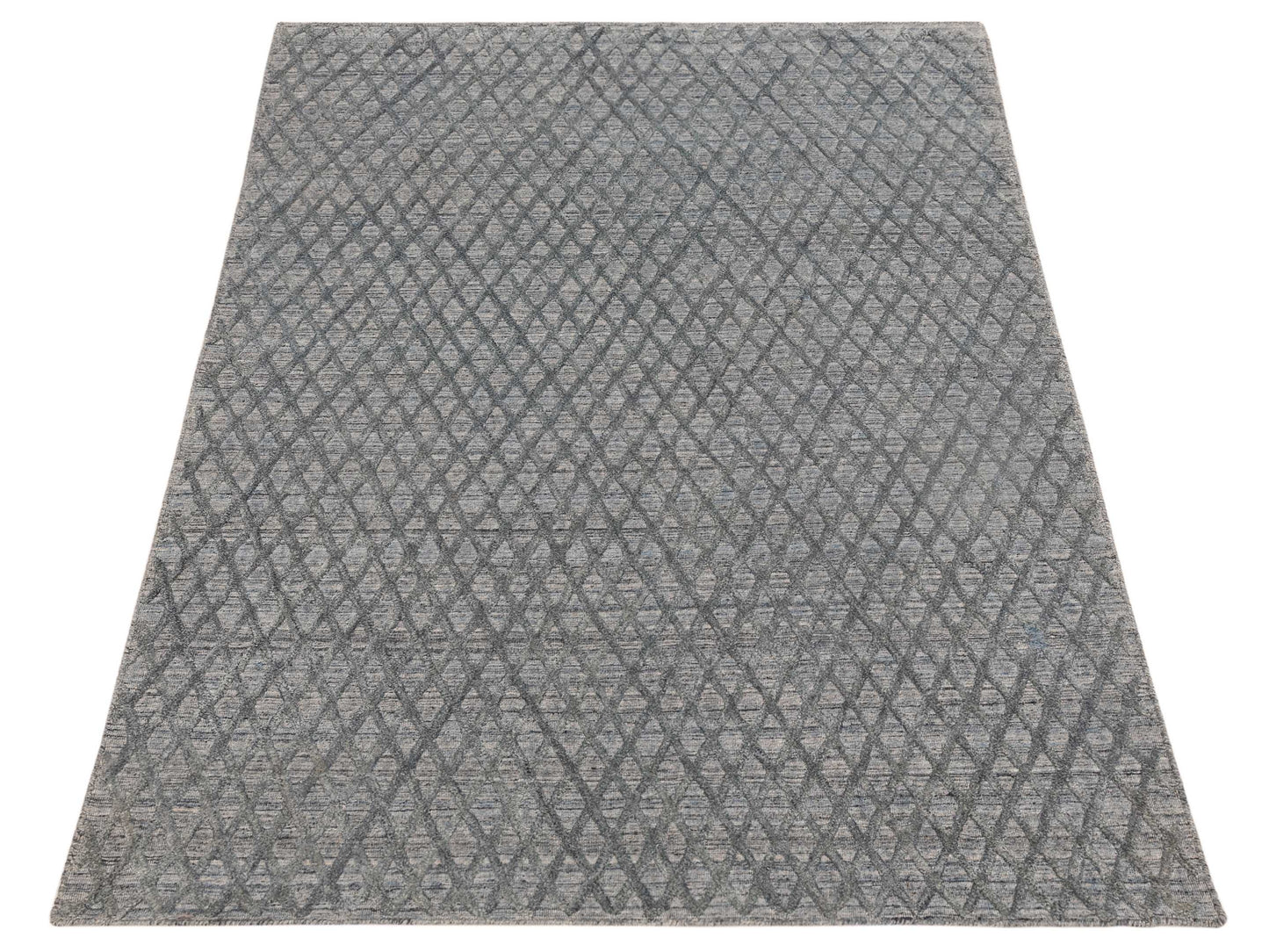 Himalayan 142600 Blue Gray 4.1x6.1 Hand Knotted Rug