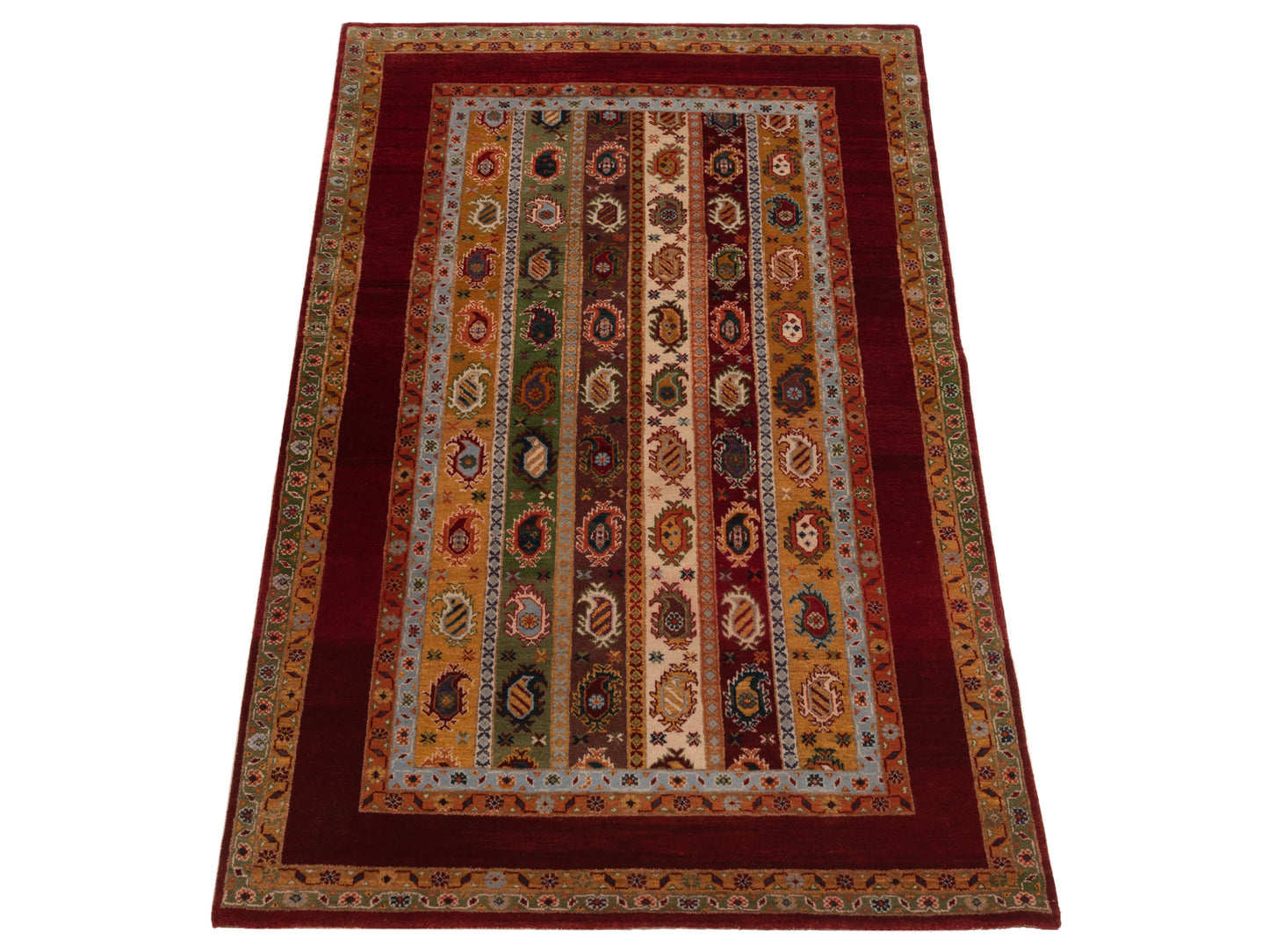 Shawl 115889 Multi 4.1x5.11 Hand Knotted Rug