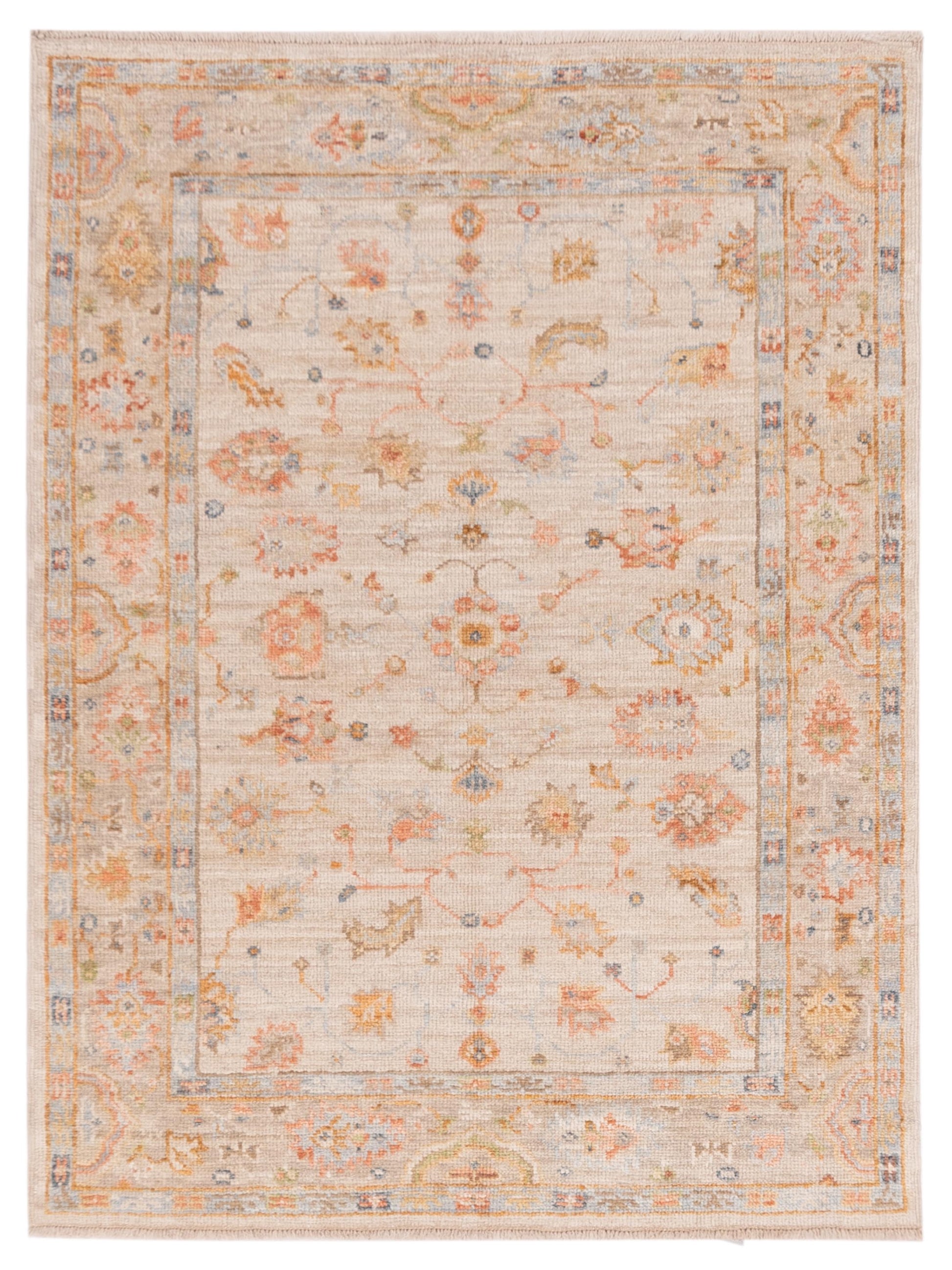 Anadol Angora Oushak  Beige Brown Traditional