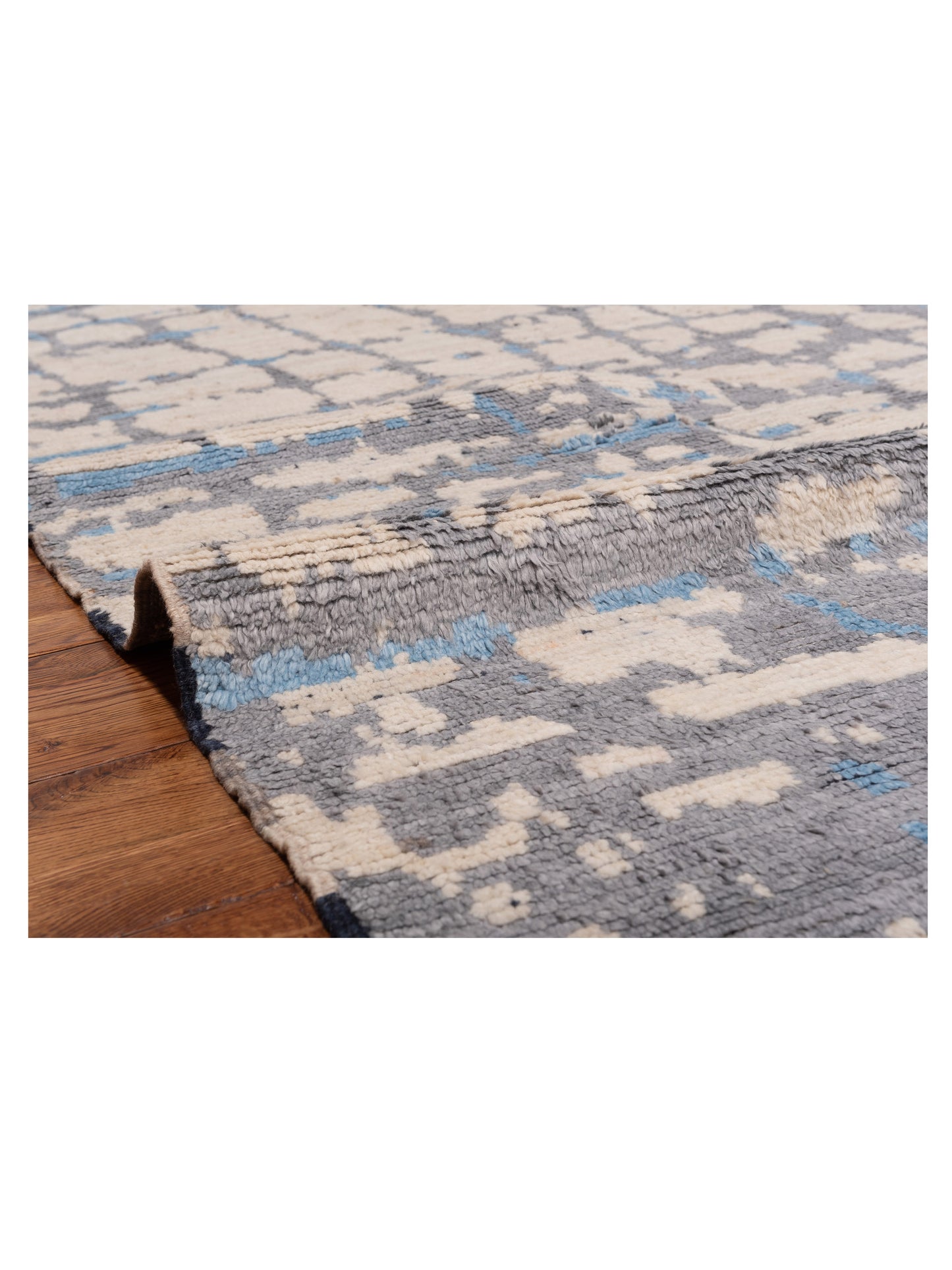 Atlas 150456 Ivory Gray 8.1x9.11 Hand Knotted Rug