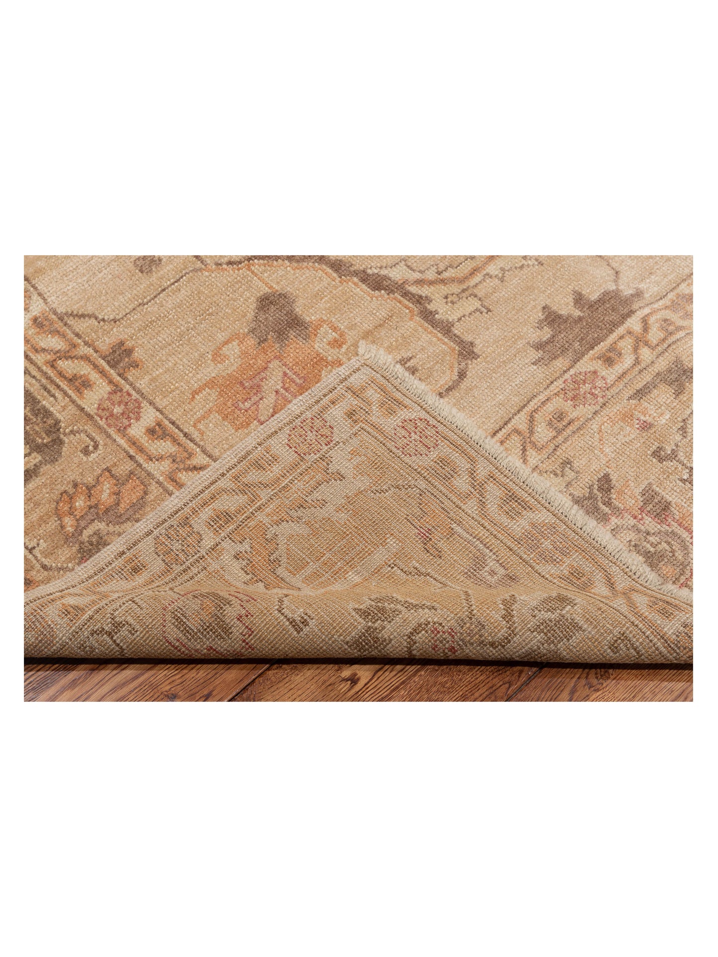 Angora Oushak 108097 Gold Gold 7.11x8.10 Hand Knotted Rug