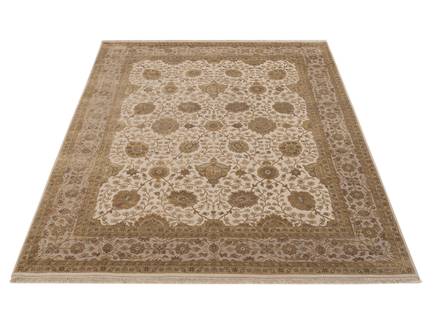 Imperial Silk 152113 Ivory Beige 8.2x10.4 Hand Knotted Rug