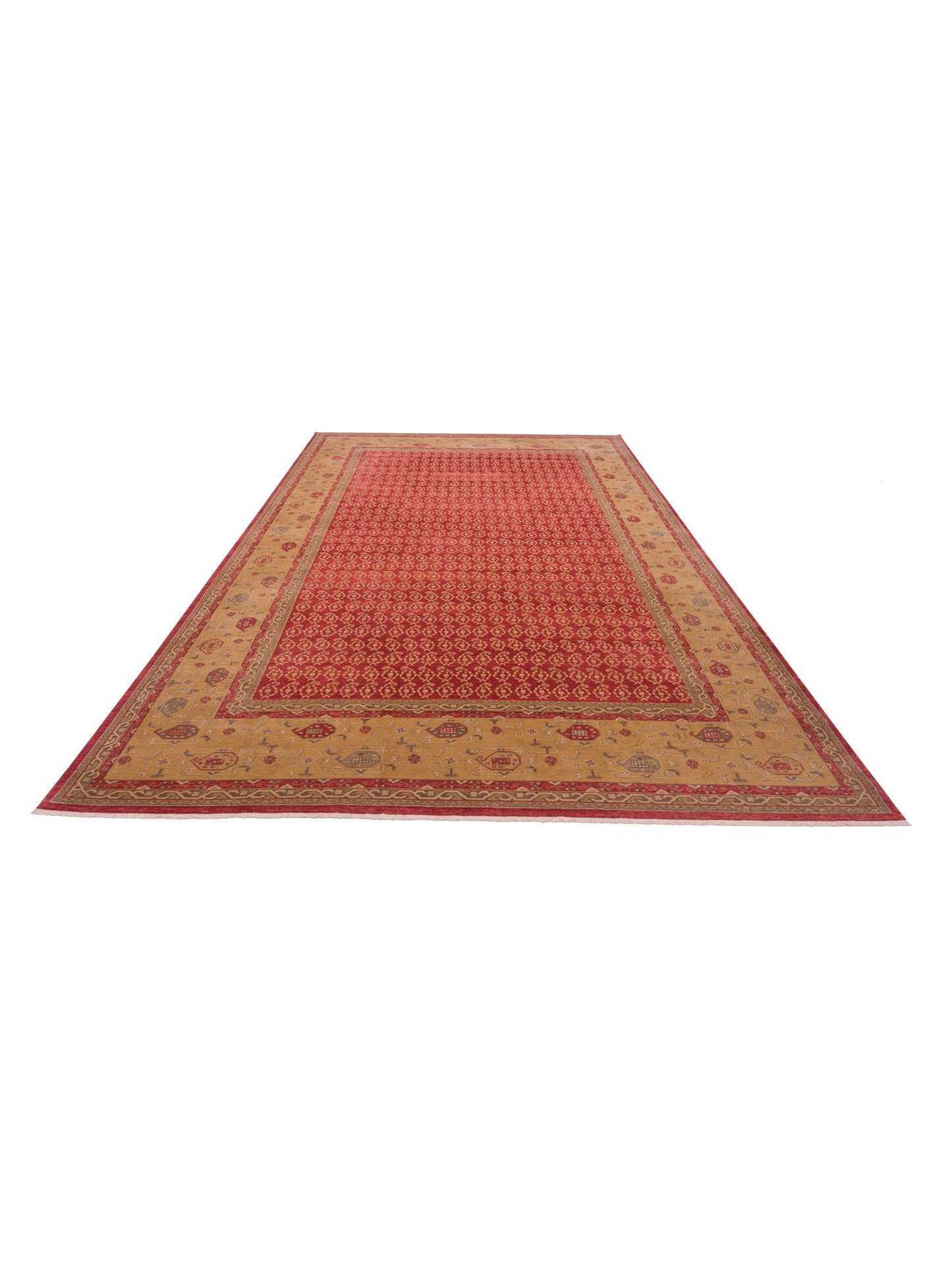 Antique Loom 108192 Rust Gold 10.3x14.1 Hand Knotted Rug
