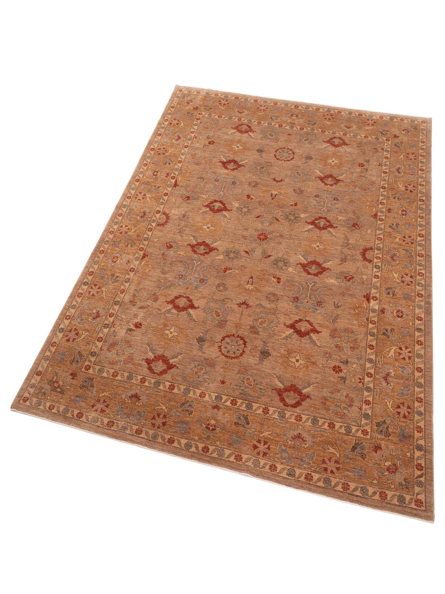 Sultan 92308 Brown Gold 9.3x12.1 Hand Knotted Rug