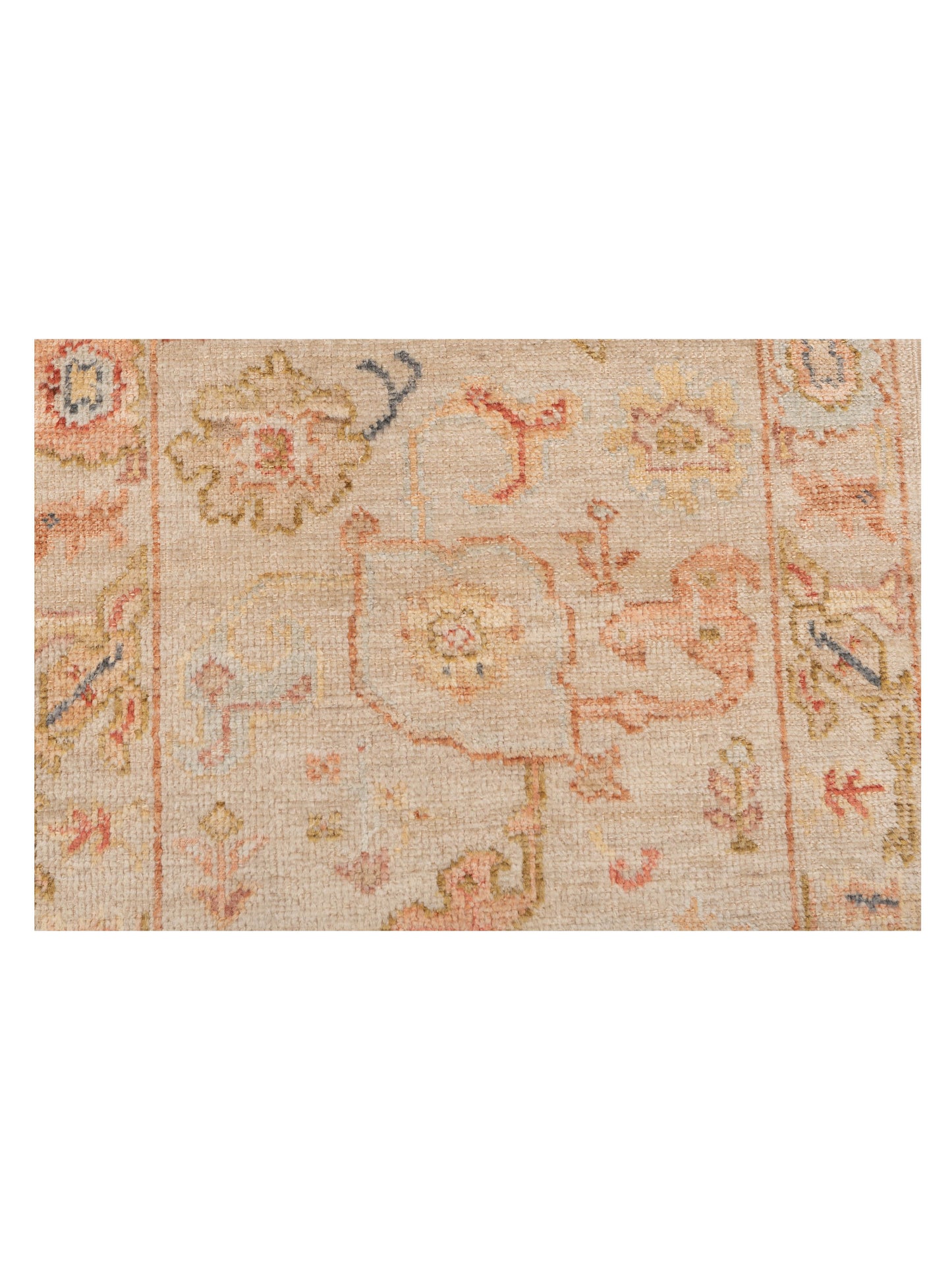 Angora Oushak 149327 Beige Beige 2.7x13.9 Hand Knotted Rug