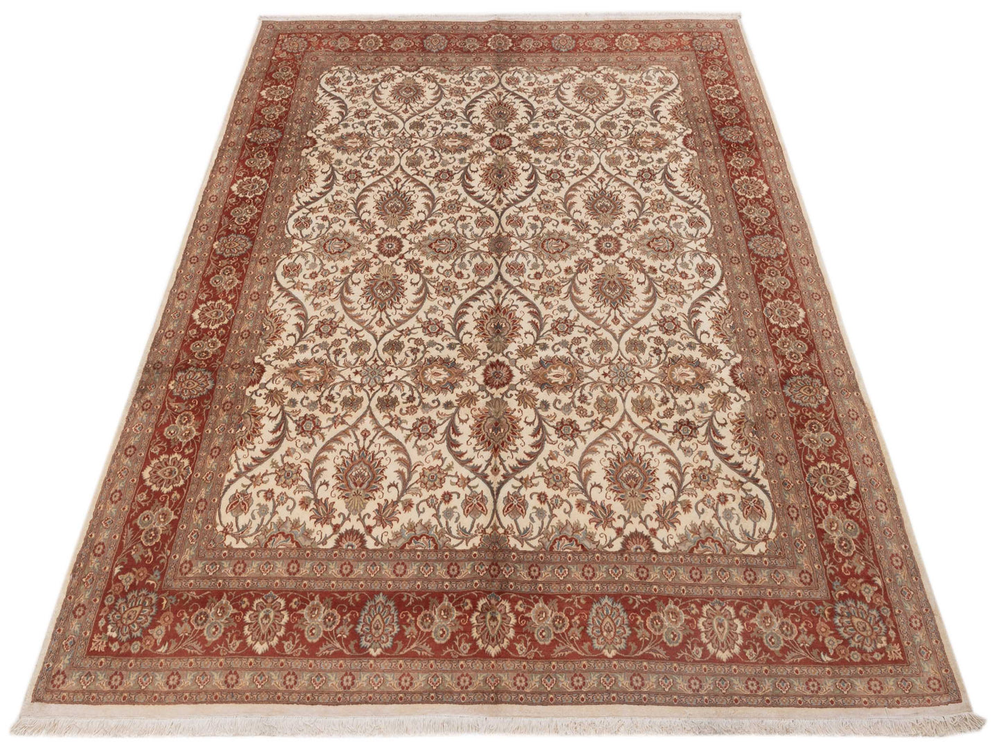 Magnolia 108822 Ivory Brick 8.1x9.11 Hand Knotted Rug