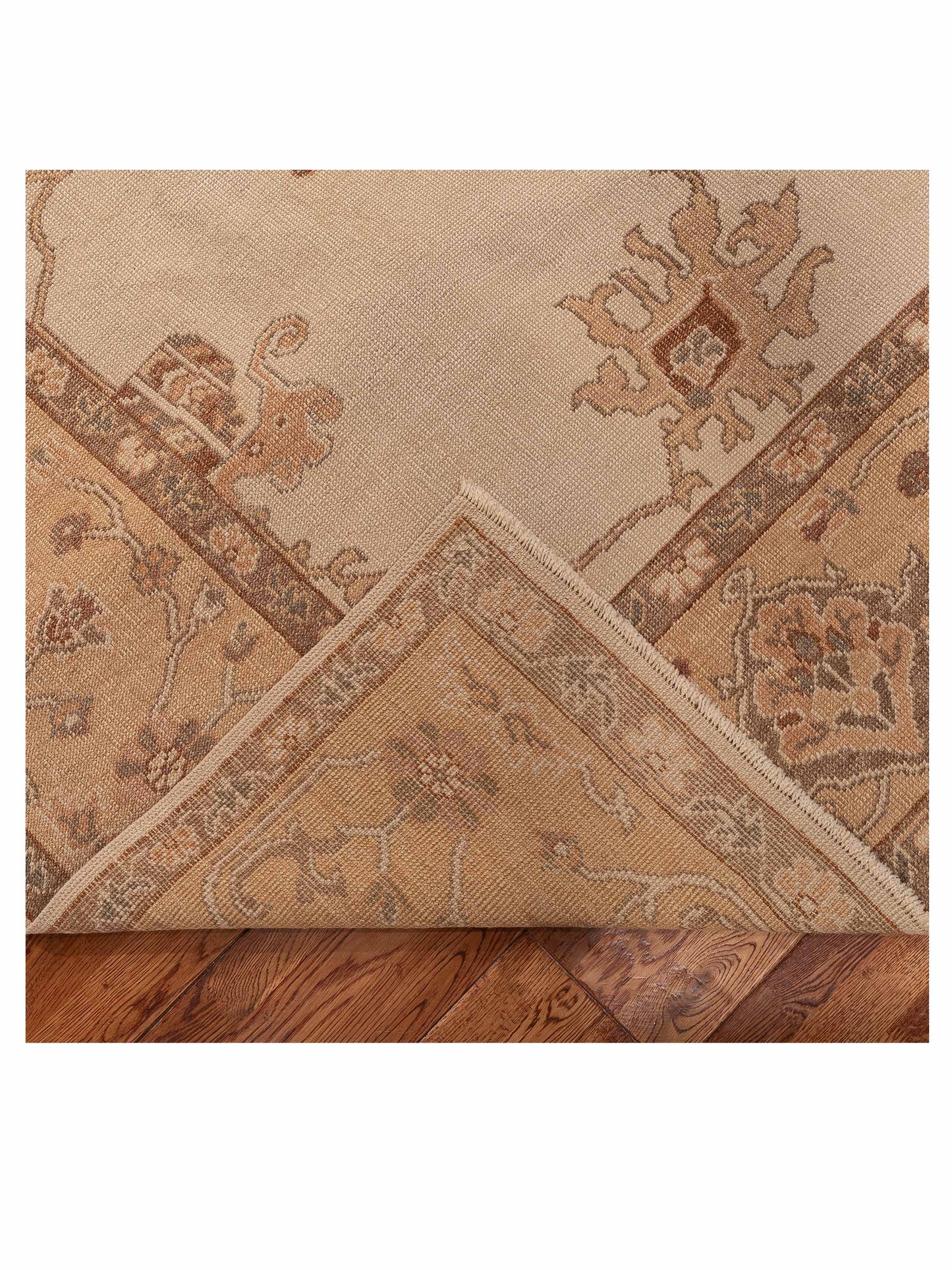 Anadol Oushak 80467 Ivory Gold 9.3x11.10 Hand Knotted Rug