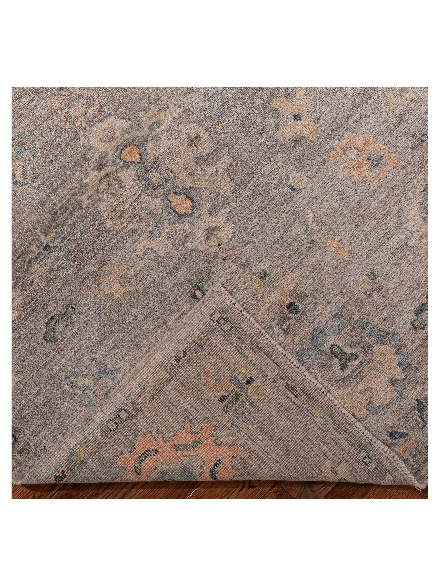 Angora Oushak 156265 Gray Gray 4.5x5.11 Hand Knotted Rug