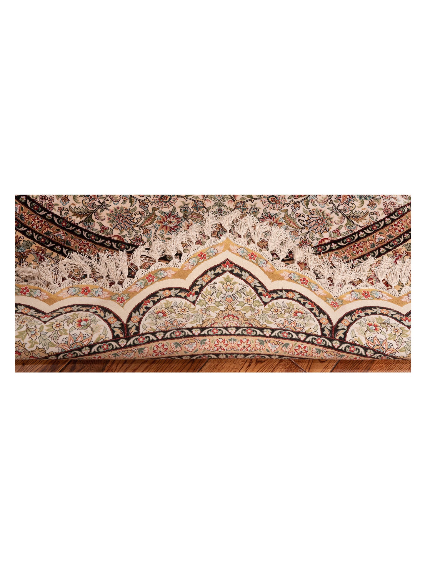 Pure Silk 118375 Ivory Beige 8x8 Hand Knotted Rug