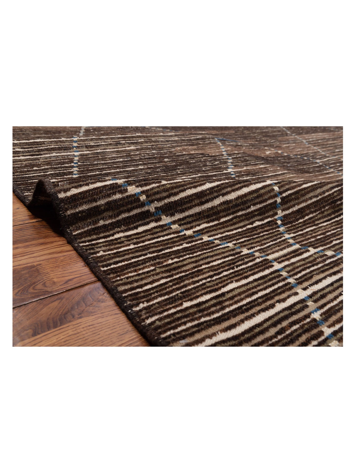 Berber Efes Brown Beige 7.10x10 Hand Knotted Rug