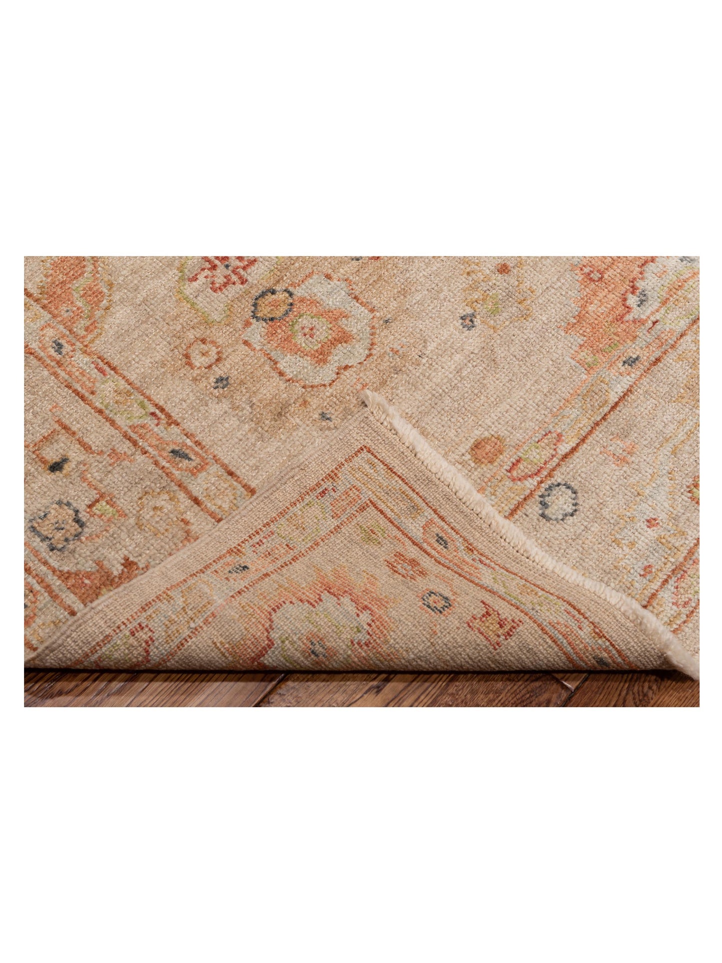 Angora Oushak 149578 Ivory Ivory 4.10x6.10 Hand Knotted Rug