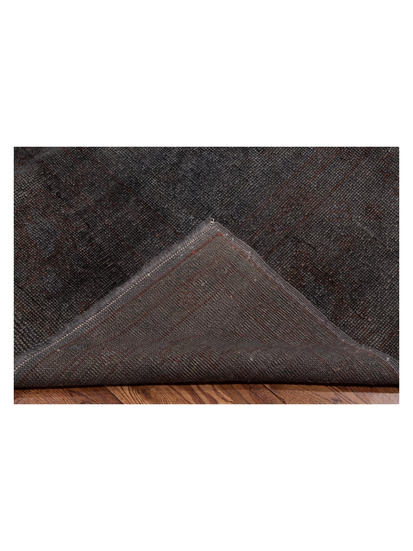 Vintage 75027 Dark Gray 9.1x11.4 Hand Knotted Rug