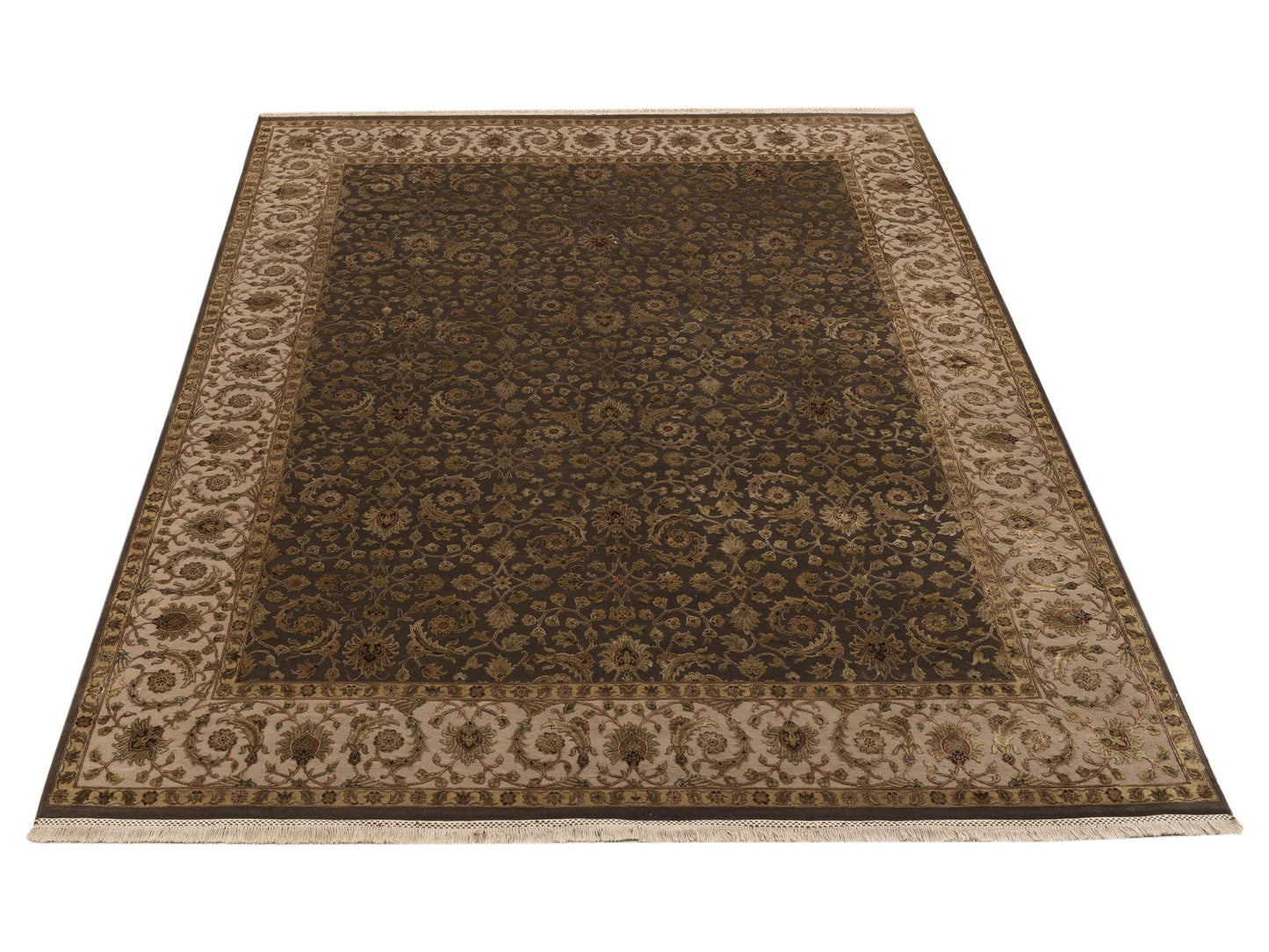 Imperial Silk 153477 Ivory Ivory 8x10 Hand Knotted Rug