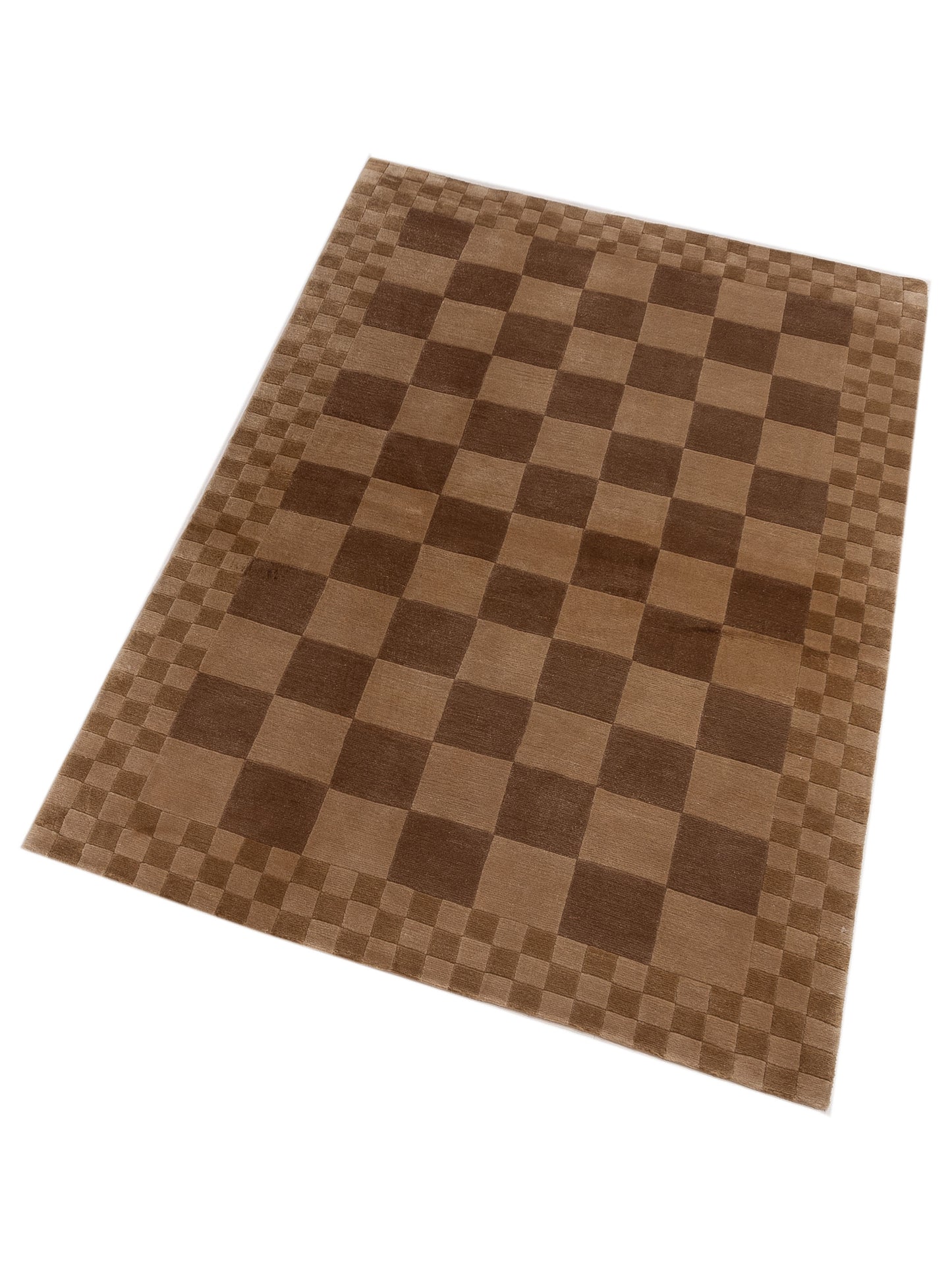 Himalayan 86658 Beige Brown 5.1x7.9 Hand Knotted Rug