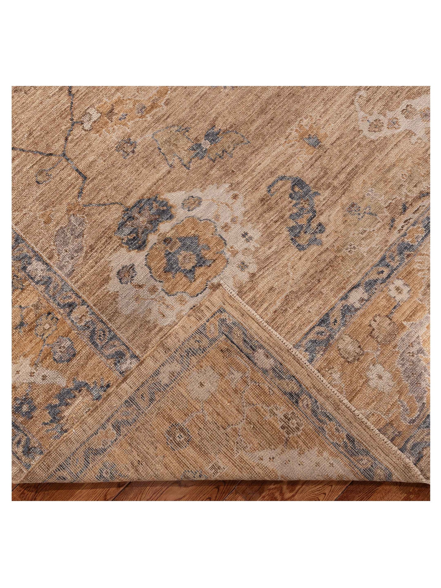 Angora Oushak 156055 Gold Gold 8x9.10 Hand Knotted Rug