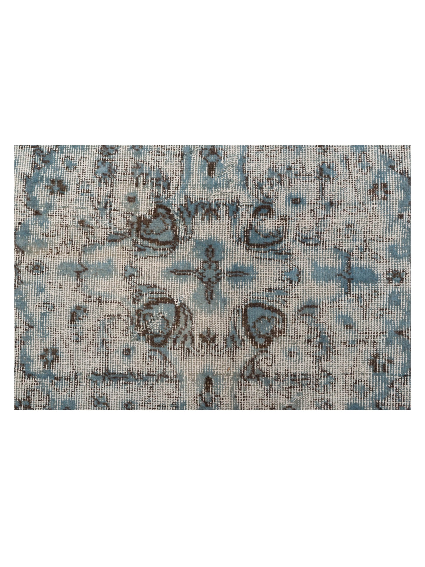 Vintage 125490 Light Blue 8.11x13.3 Hand Knotted Rug
