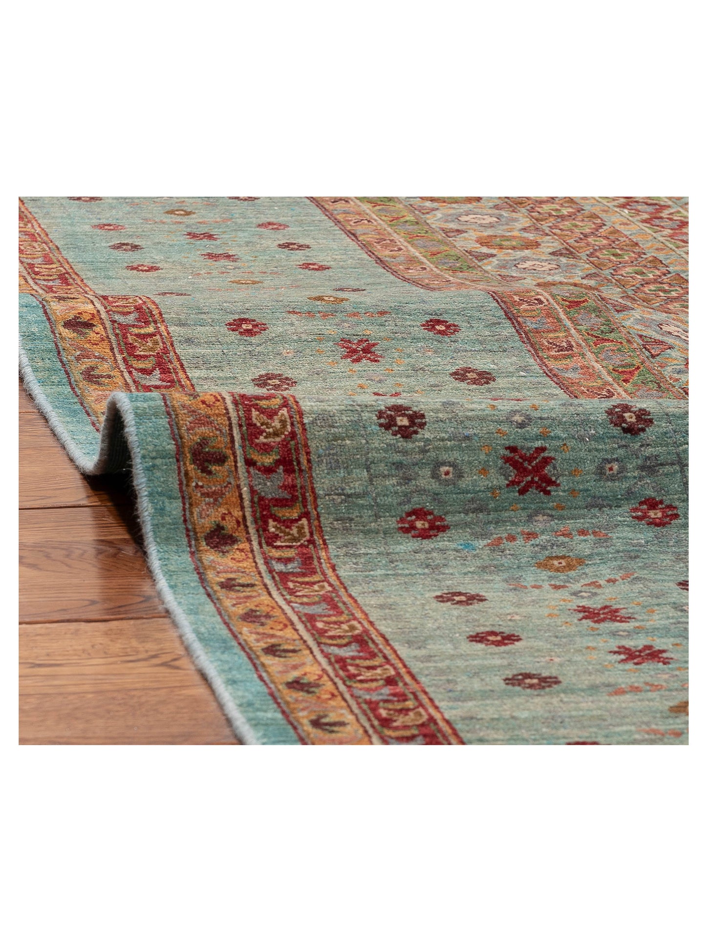 Artisan Mamluk 154733 Blue Blue 8.9x11.8 Hand Knotted Rug