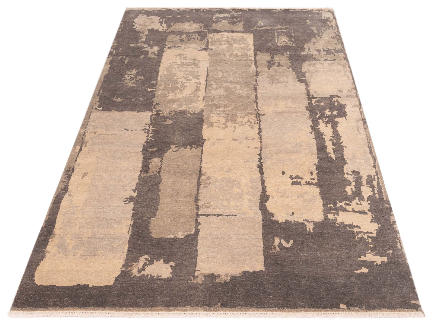 Tibetino 119306 Silver Gray 6.1x9 Hand Knotted Rug