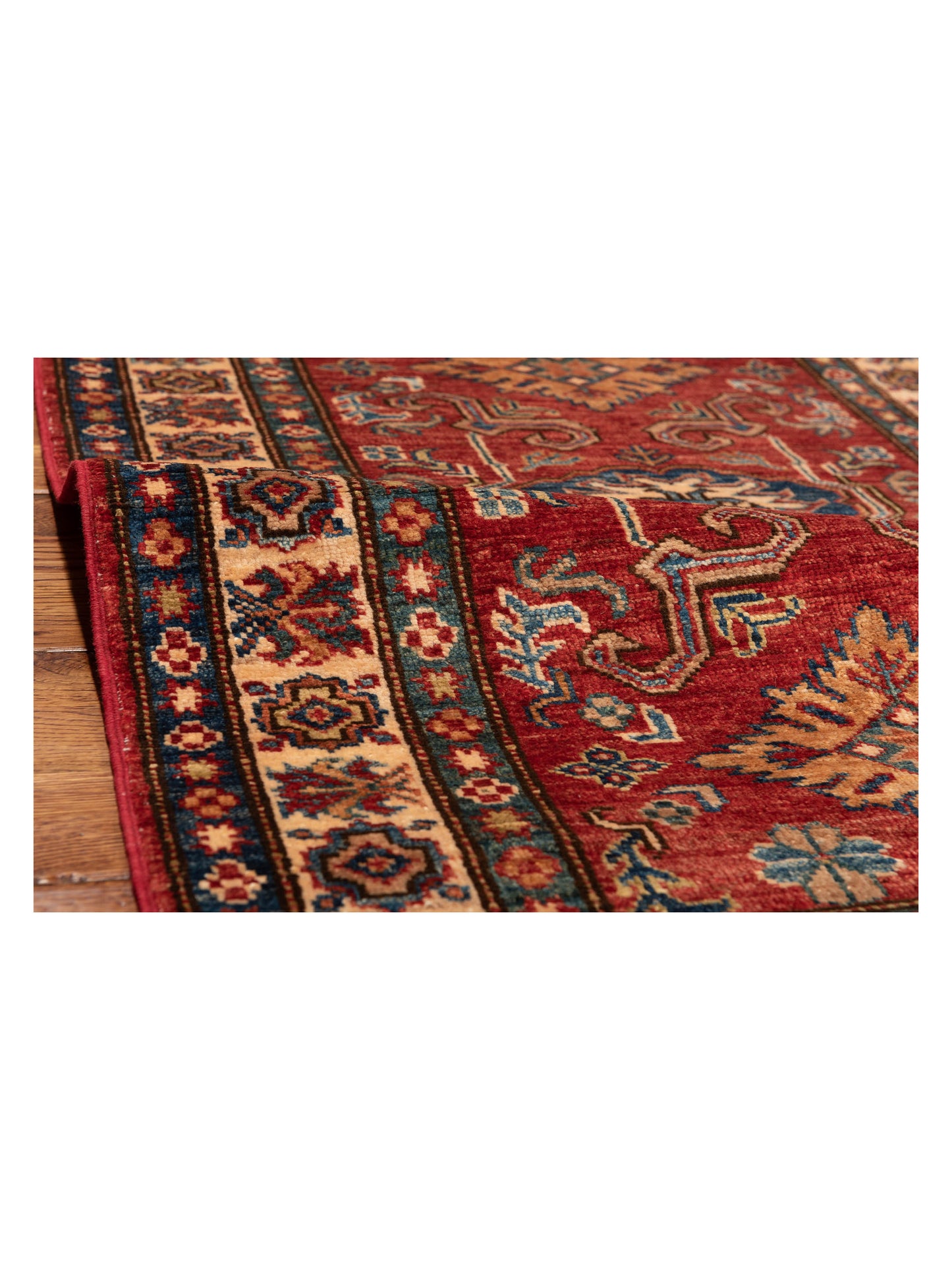 Artisan Kazak 149156 Red Ivory 2.8x3.10 Hand Knotted Rug