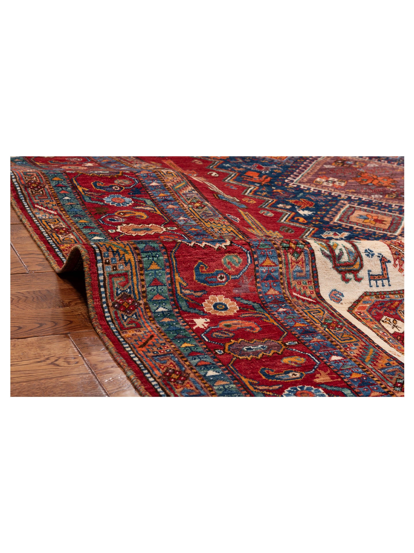 Artisan Kazak 152374 Multi Multi 6.9x10.5 Hand Knotted Rug