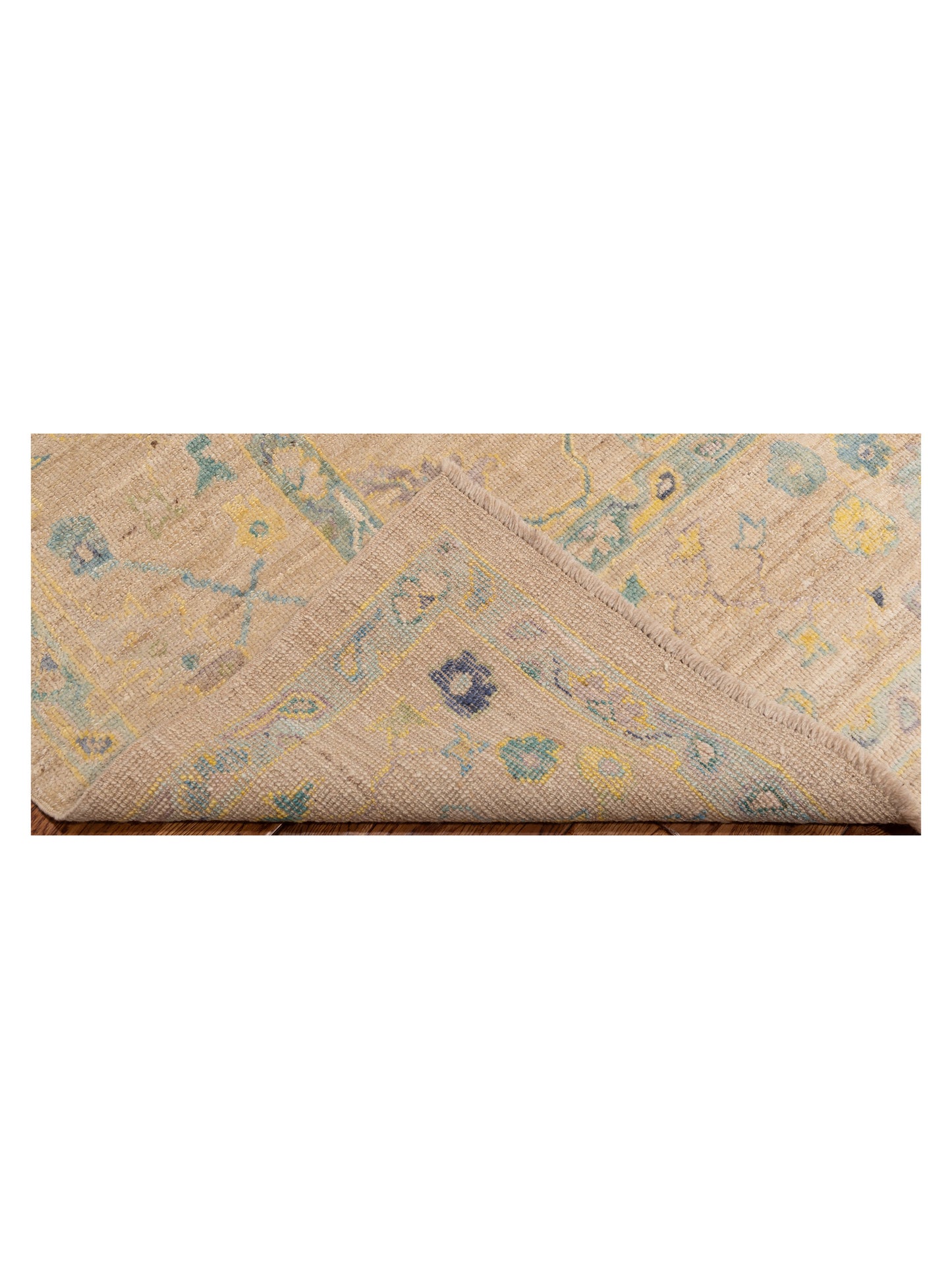 Angora Oushak 145716 Beige Beige 8x10 Hand Knotted Rug