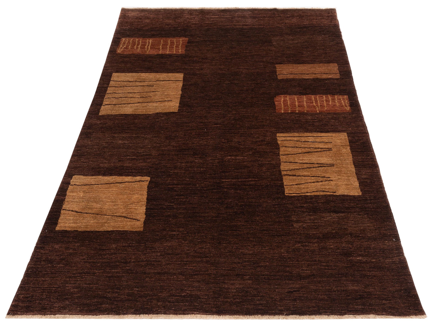 Bahar 92651 Dark Brown Dark Brown 6x8.10 Hand Knotted Rug