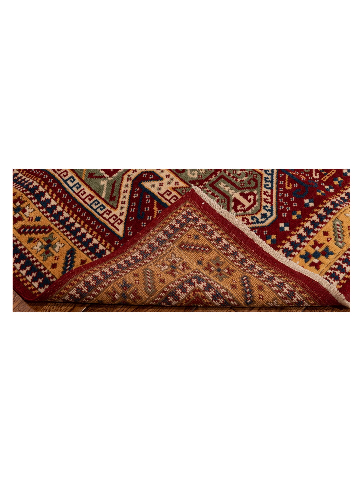 Turkish Shirwan 148347 Red Gold 4.2x5.11 Hand Knotted Rug