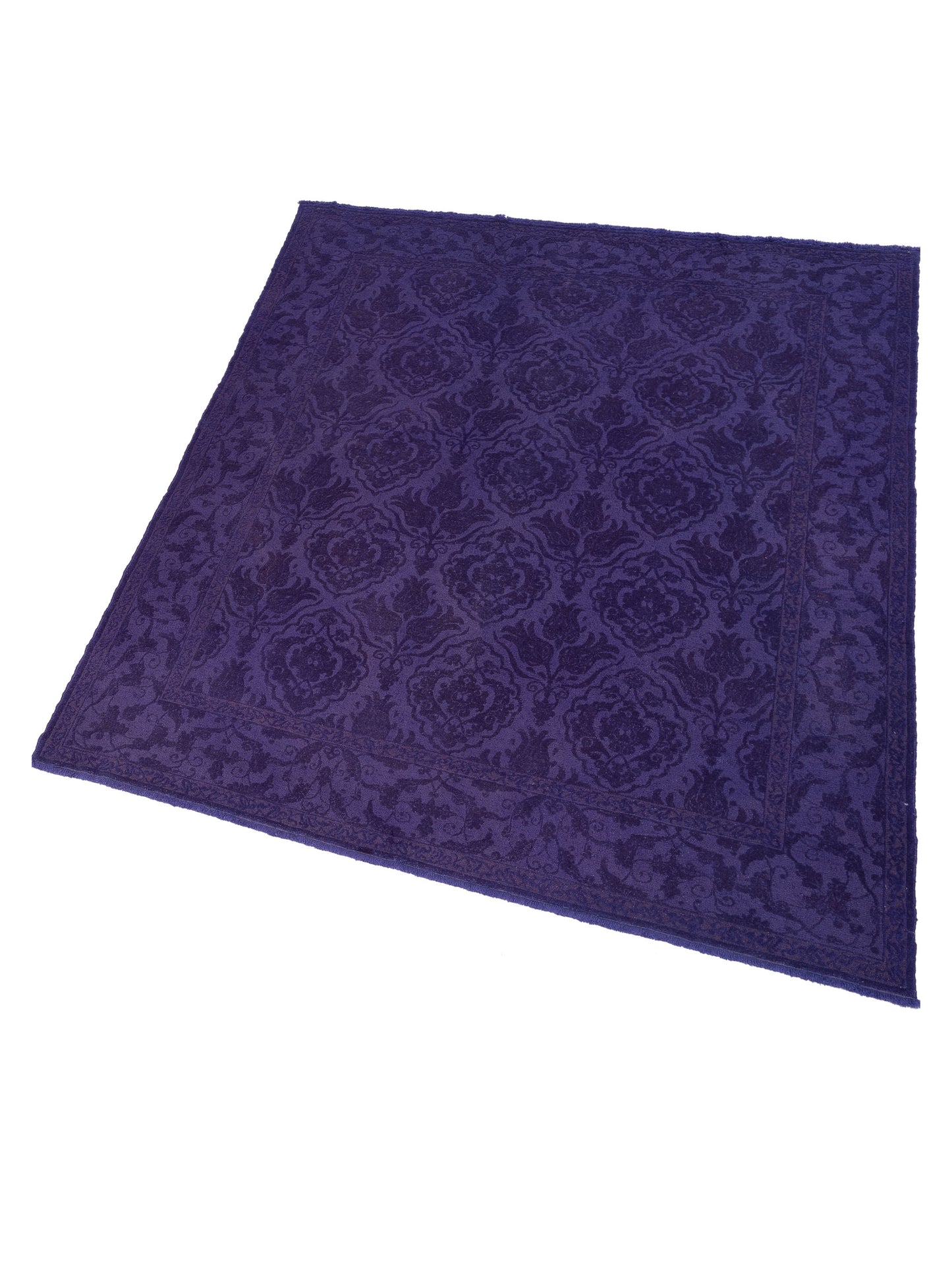 Color Bouquet 109174 Purple Purple 8.3x9.5 Hand Knotted Rug