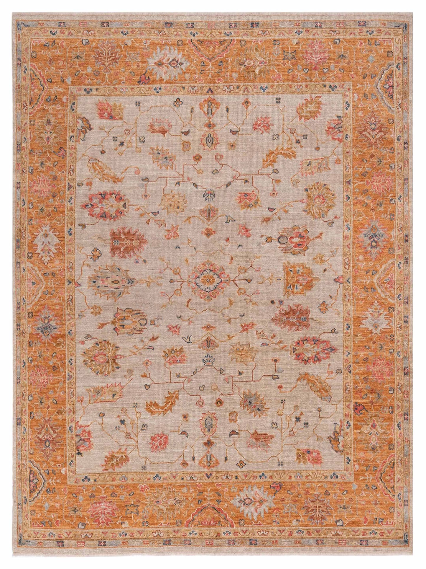 Anadol Angora Oushak  Ivory Orange Traditional