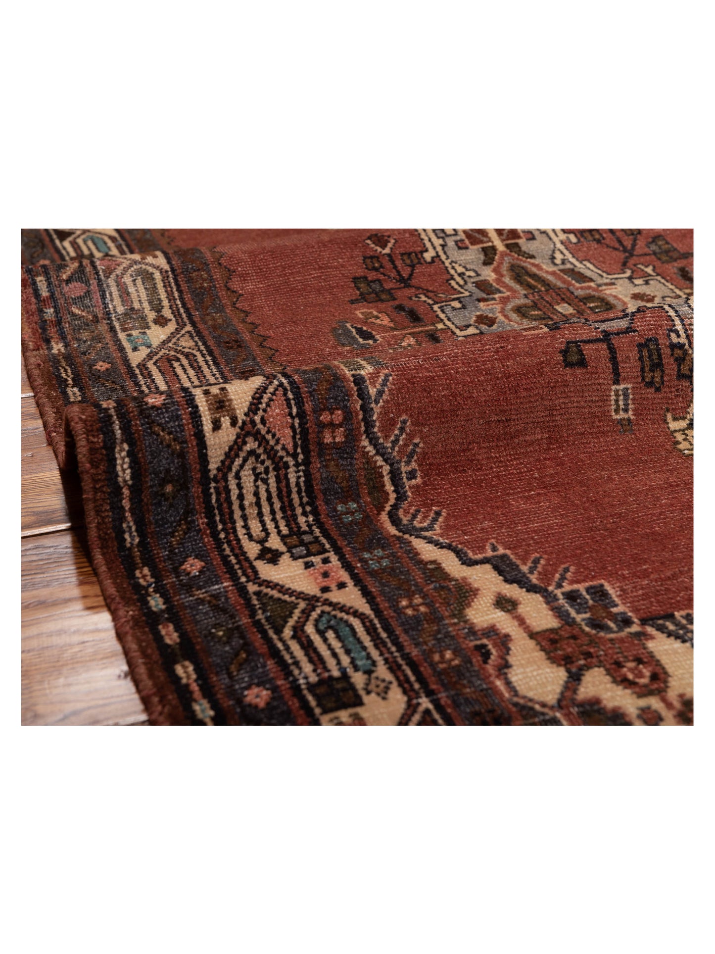 Persian 147696 Rust Brown 3.1x9.10 Hand Knotted Rug
