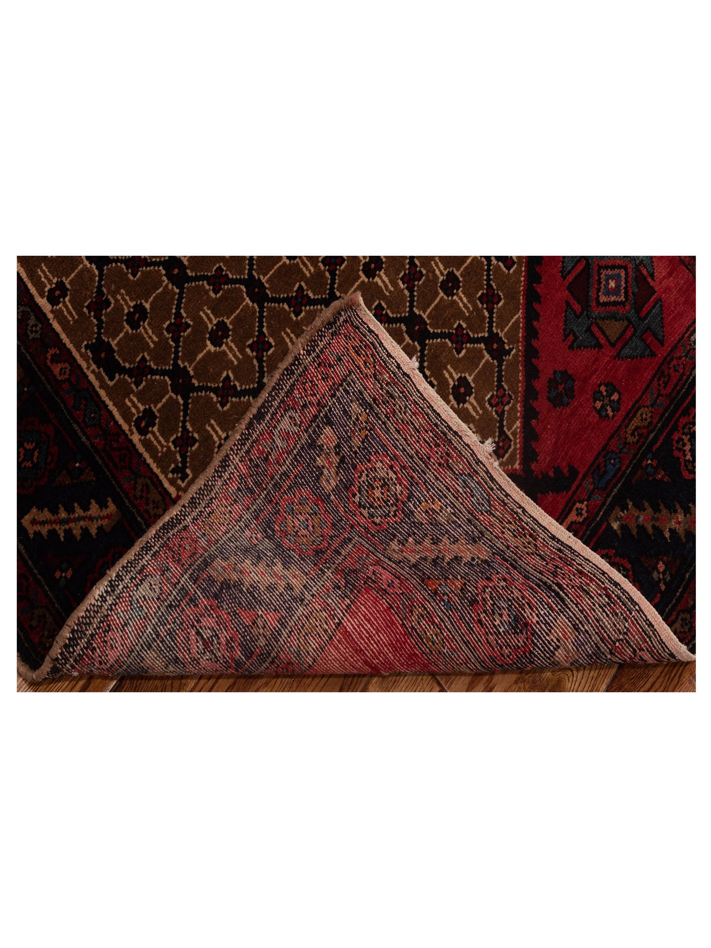 Persian 85762 Brown Navy 3.5x12.11 Hand Knotted Rug