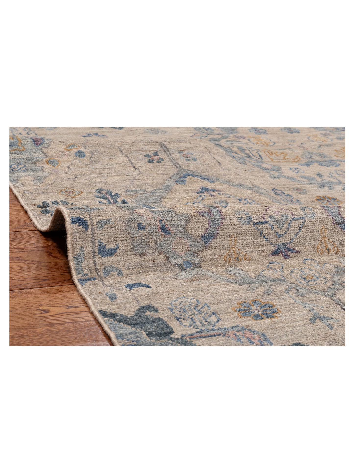 Angora Oushak 152466 Gray Blue 6x8.6 Hand Knotted Rug