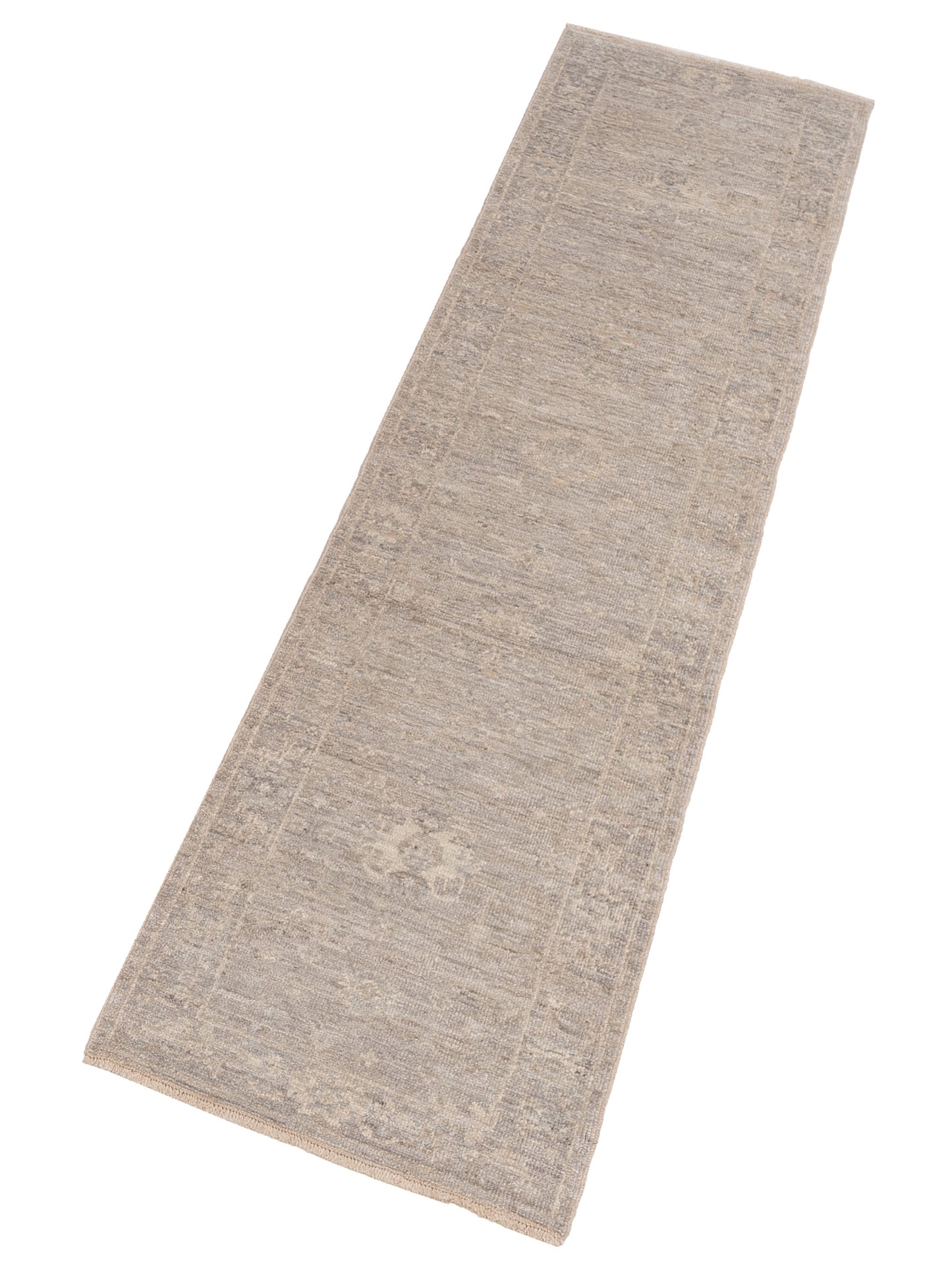 Angora Oushak 150777 Gray Gray 2.8x10.8 Hand Knotted Rug